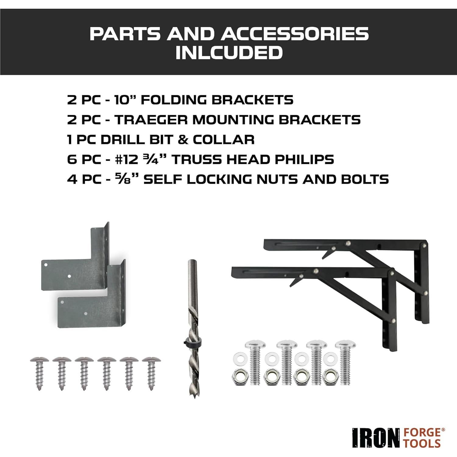 Estante Plegable de Madera 66x30.5 cm Iron Forge Tools