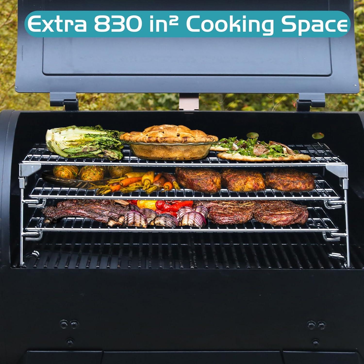 Estante de Jerky Unidanho 3 Niveles Acero Inoxidable 54.6x44.2 cm