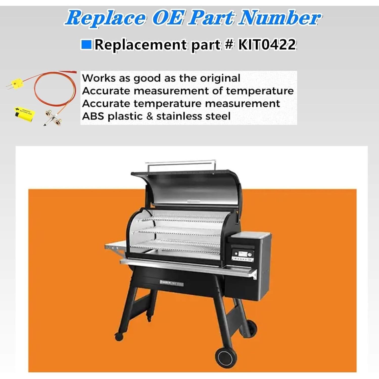 Kit de Sonda Termopar KIT0422 para Parrillas Traeger D2 Pro e Ironwood