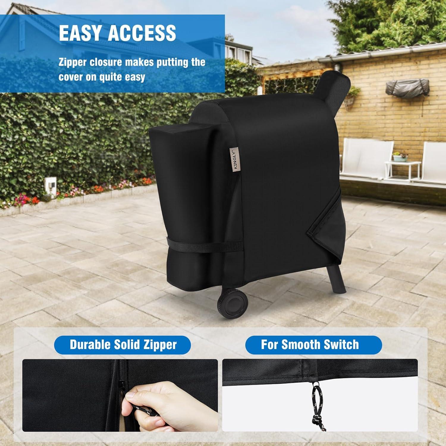 Cubierta de Parrilla KINGLY 600D para Traeger Pro 22/575