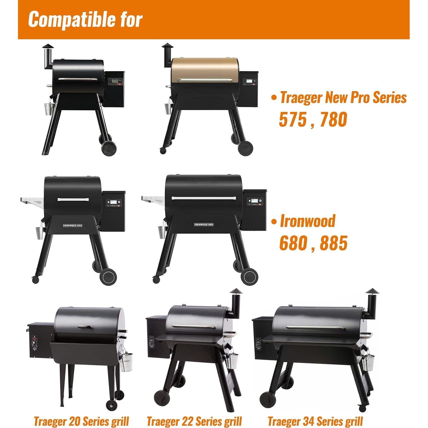 Forro de Cubo de Grasa NUPICK 35 Pack Compatible Traeger