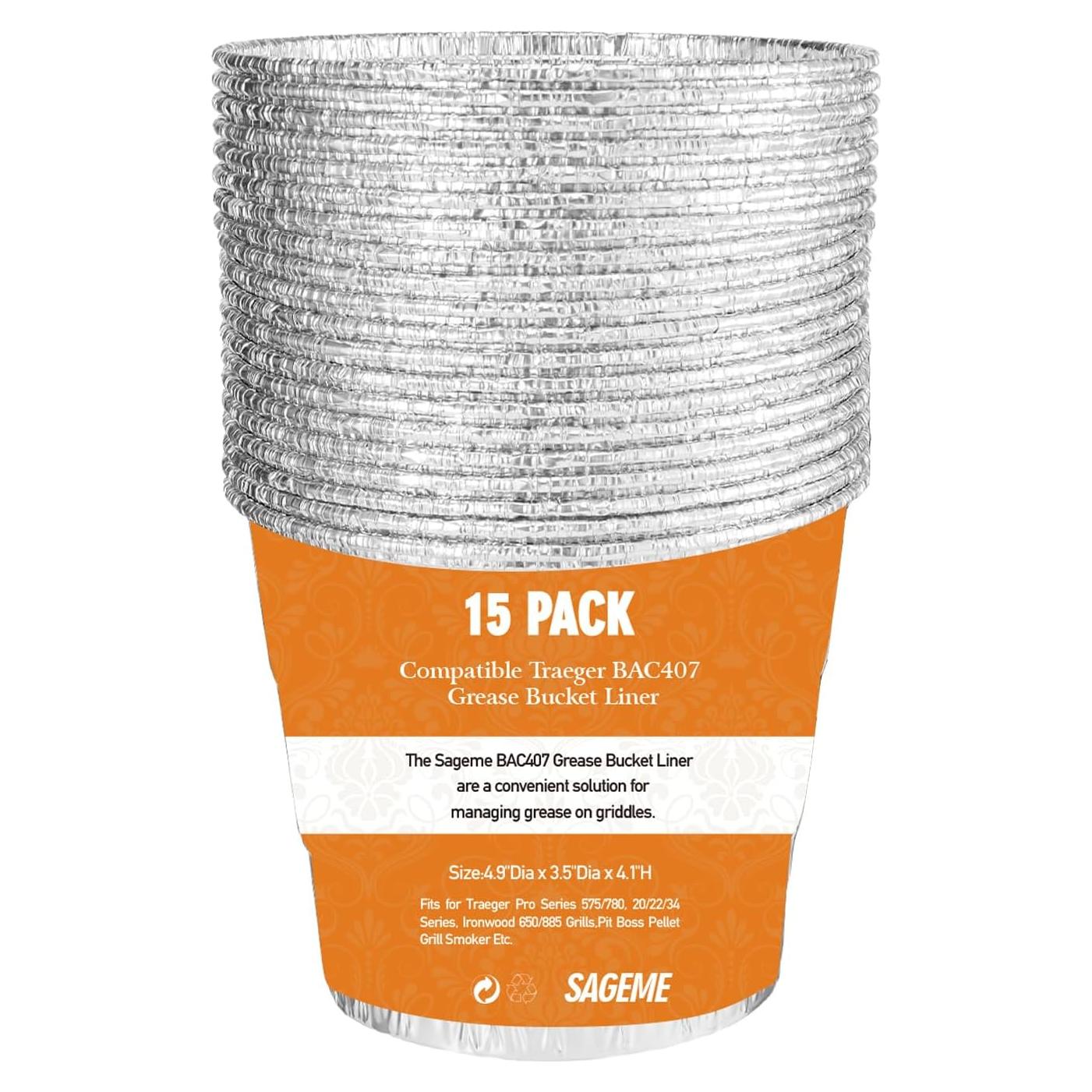 Forro de Cubo de Grasa Traeger BAC407 - Paquete de 15 Unidades