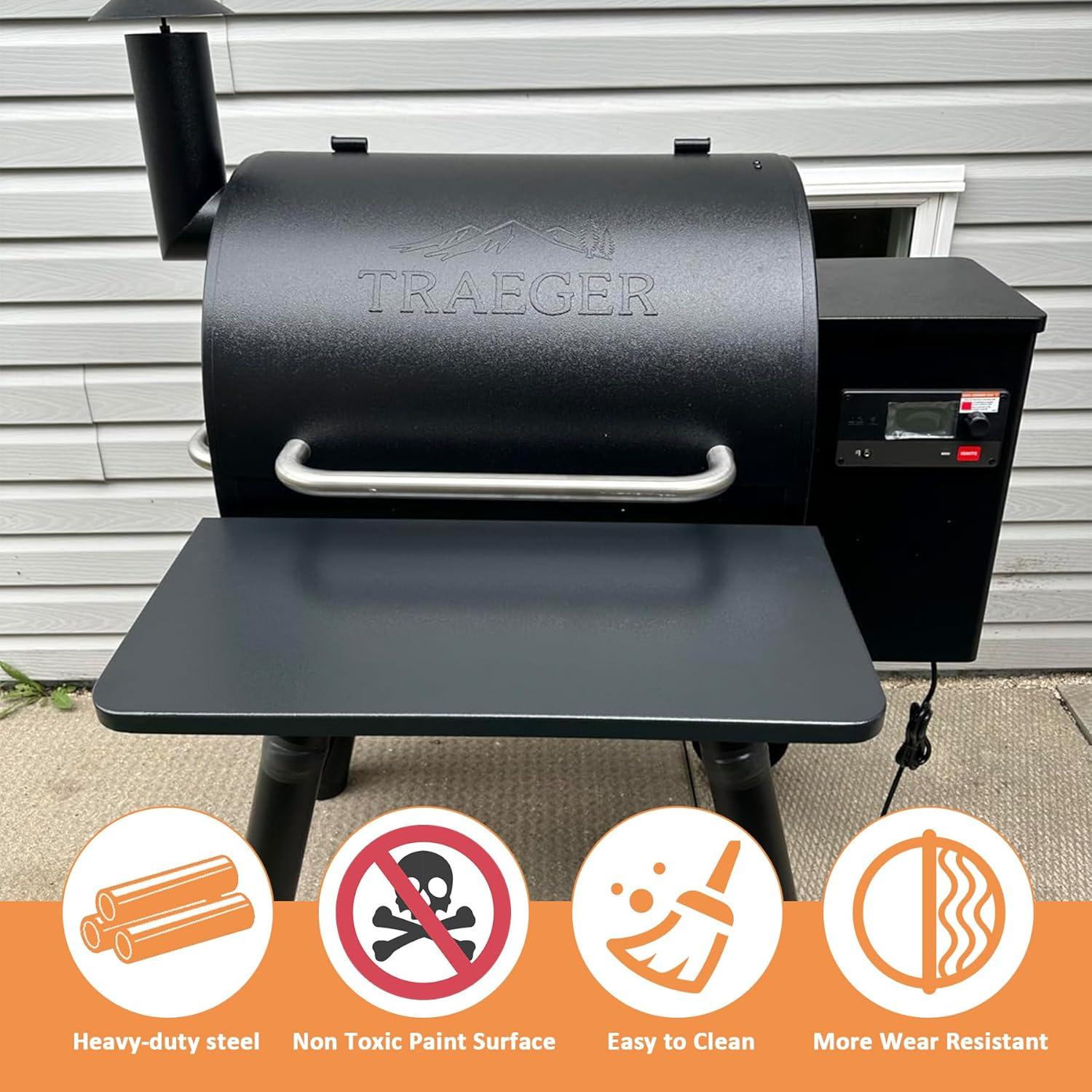 Estante Frontal Plegable AJinTeby para Parrillas Traeger 63.5x30.5cm