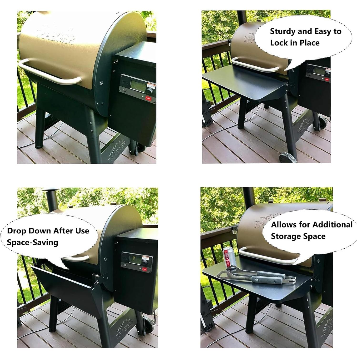 Estante Frontal Plegable AJinTeby para Parrillas Traeger 63.5x30.5cm