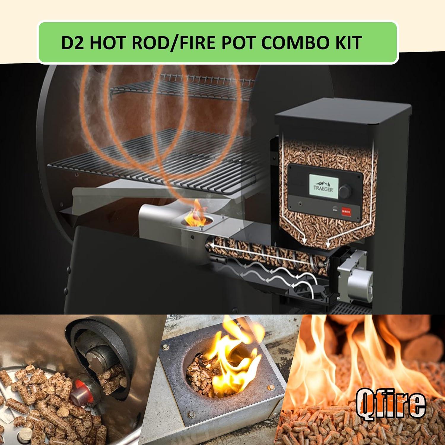 Repuesto Hot Rod y Firepot Traeger Pro 575/780 - Kit DC Combo