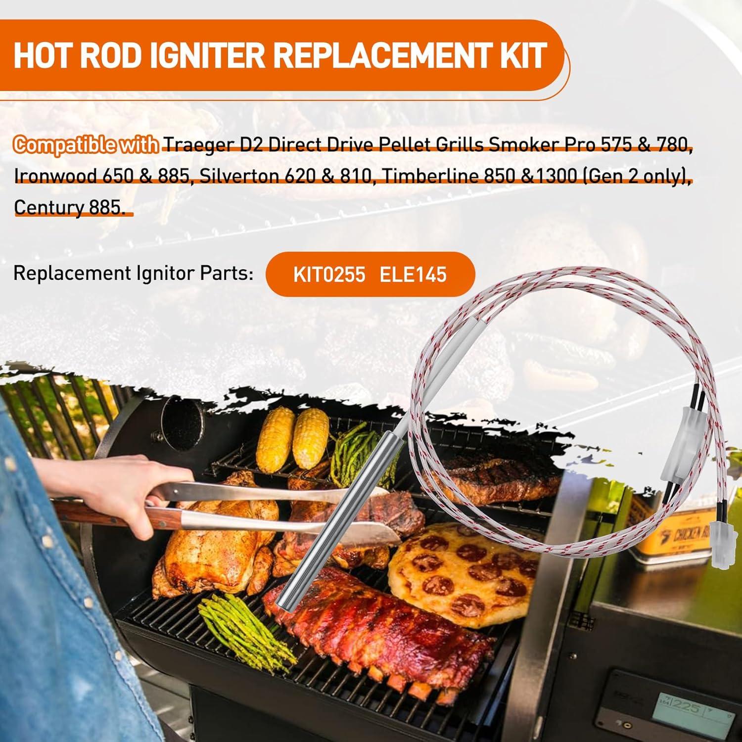 Reemplazo Encendedor Hot Rod Traeger D2 Pro 575/780, Ironwood 650/885