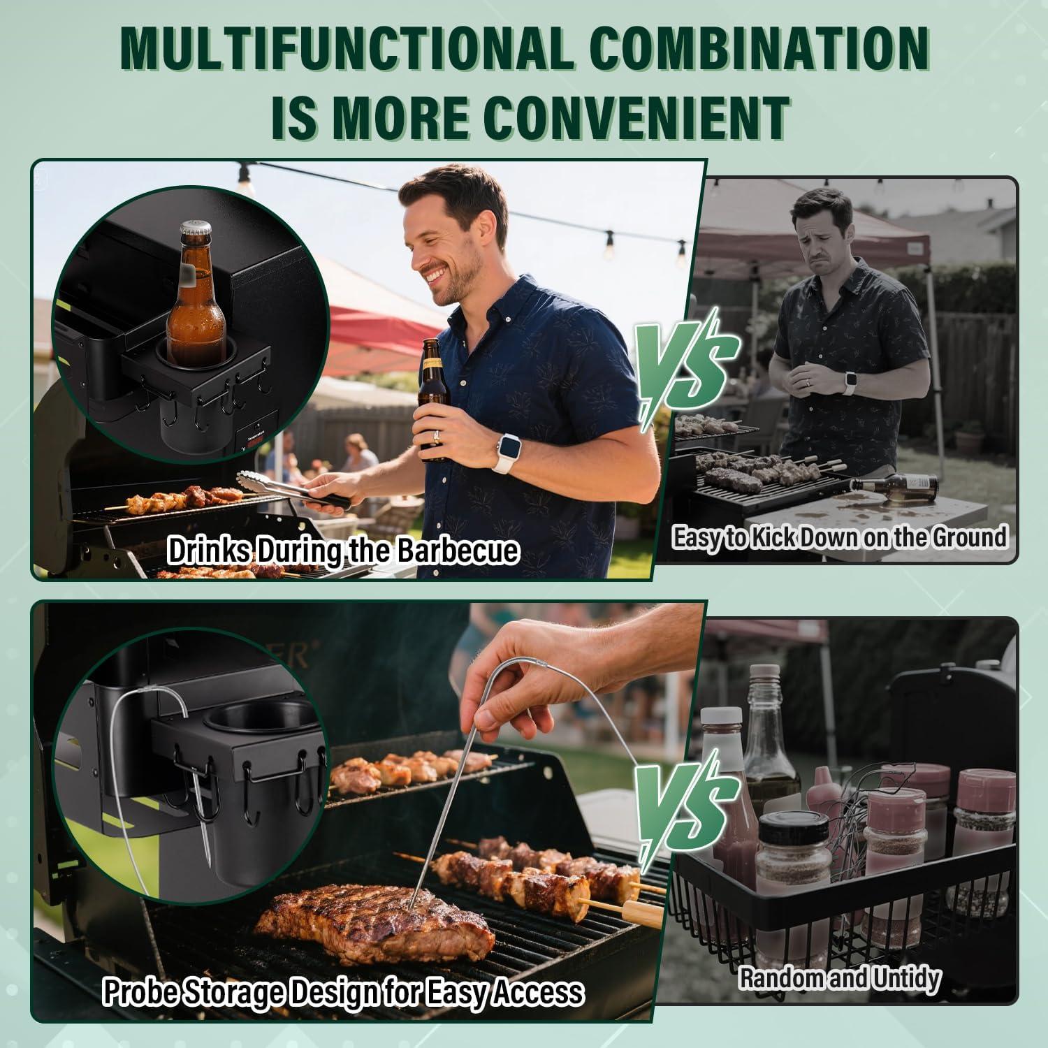 Cesta de Almacenamiento Goldusk para Parrillas Traeger - Acero Inoxidable