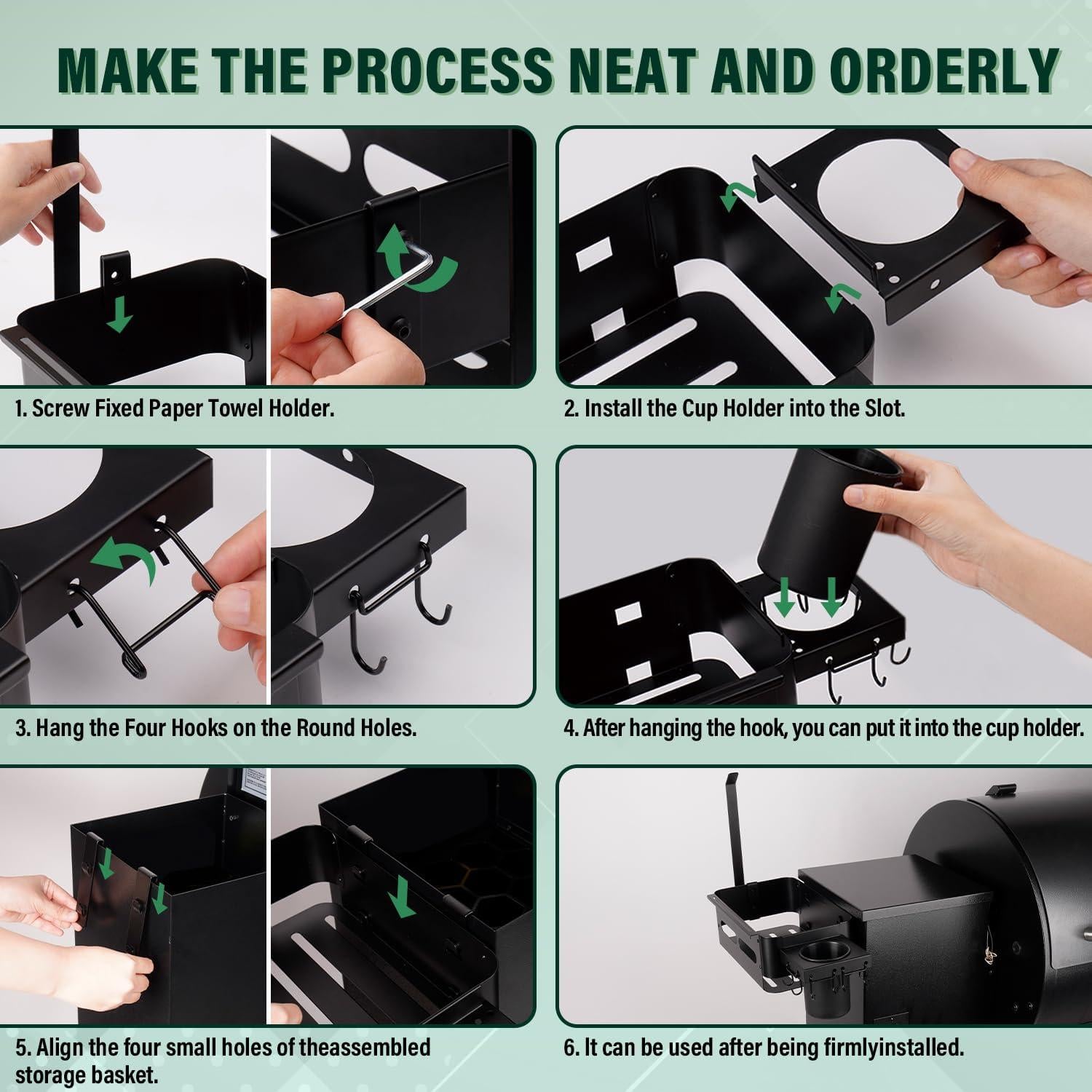 Cesta de Almacenamiento Goldusk para Parrillas Traeger - Acero Inoxidable