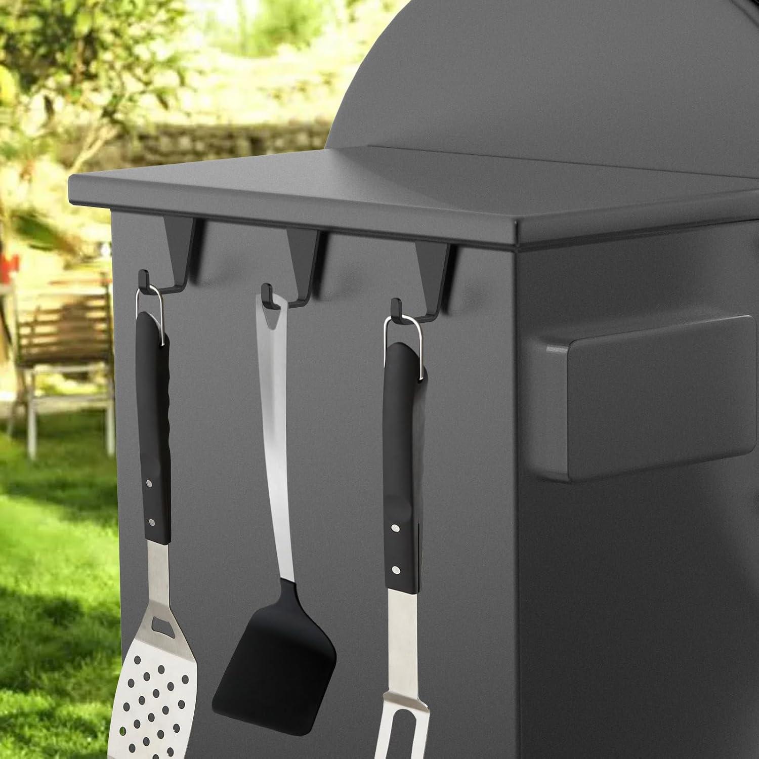 Ganchos para Parrillas Sirozi 3 Pack de Aluminio Negro