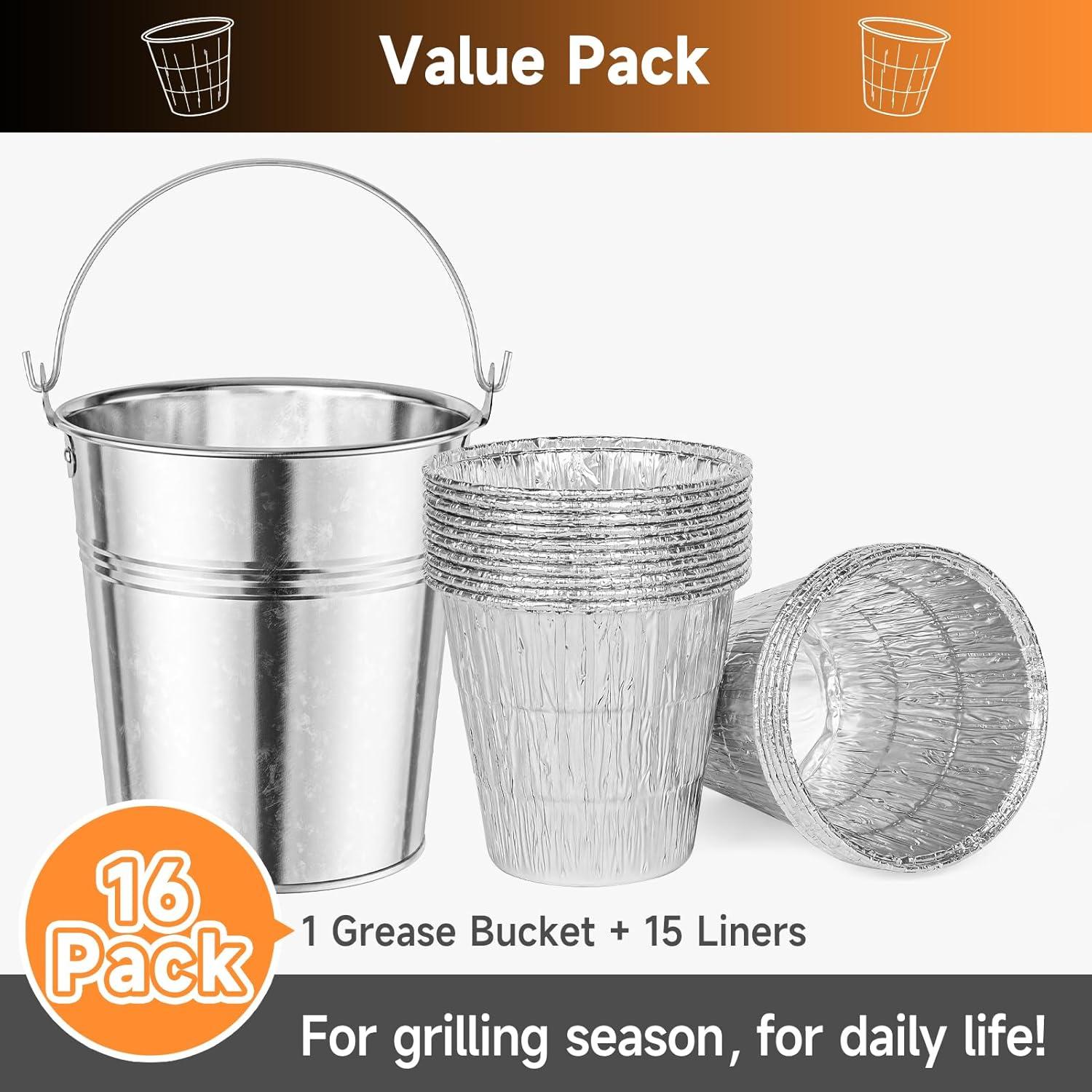 Cubo de Goteo y Forros SHINESTAR 16-Pack para Traeger