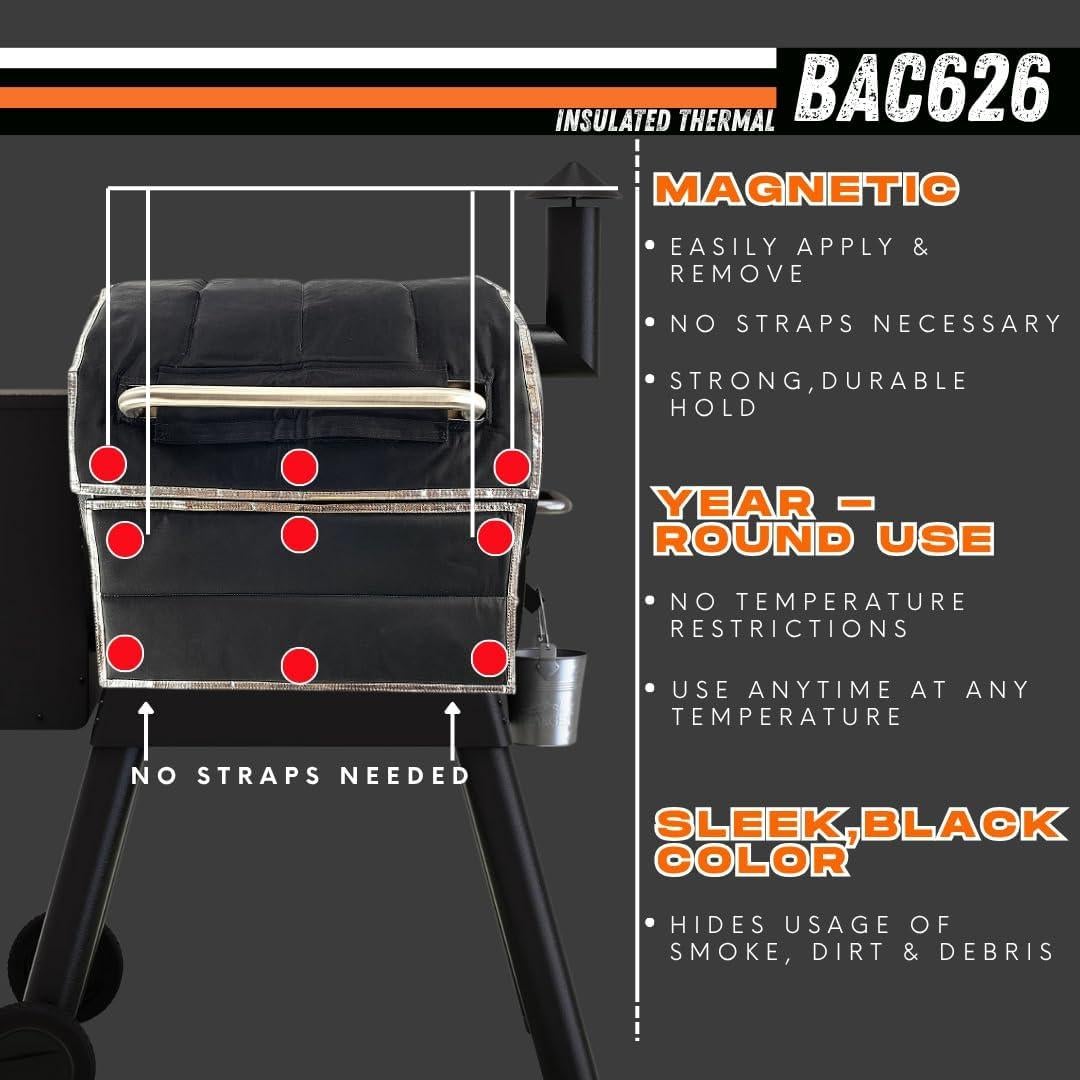 Manta Térmica Aislada Magnética Pellethead BAC626 para BBQ