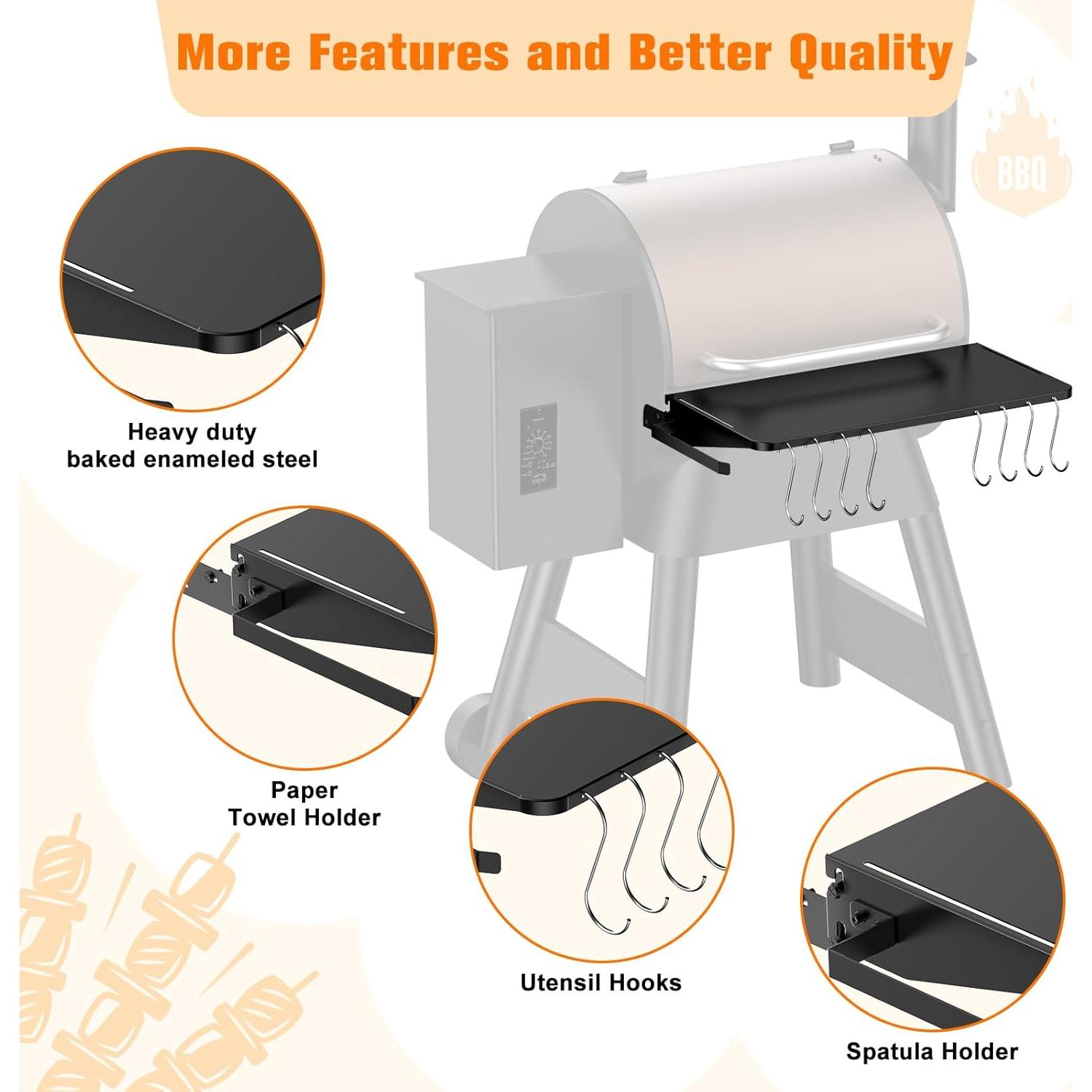 Estante Plegable Traeger BAC362 con Ganchos y Soporte