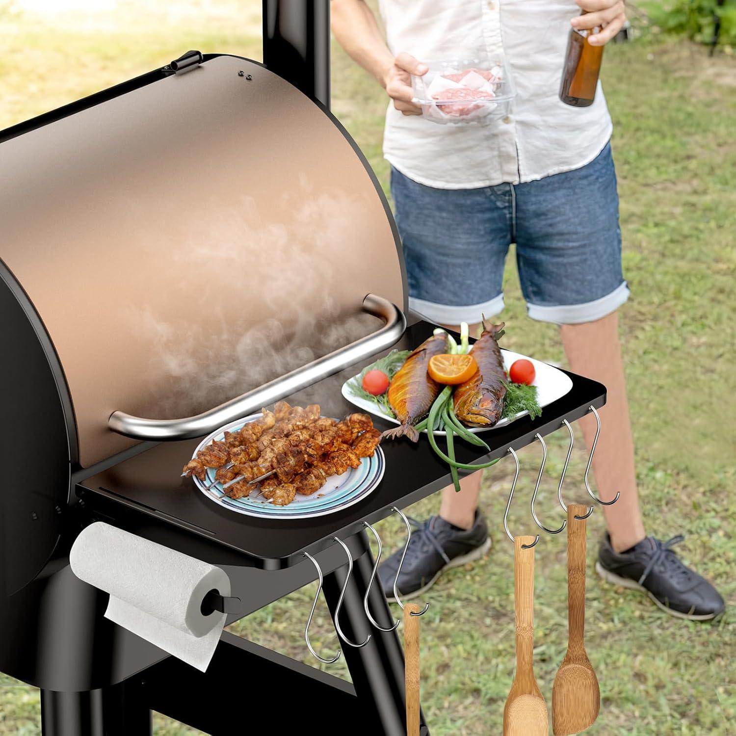 Estante Plegable Traeger BAC362 con Ganchos y Soporte