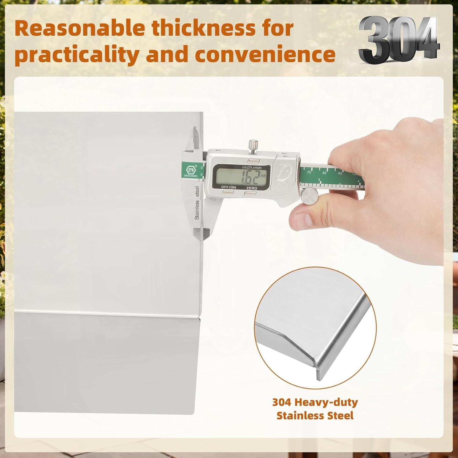 Bandeja de Goteo Acero Inoxidable 304 Traeger 52.71x39.69cm