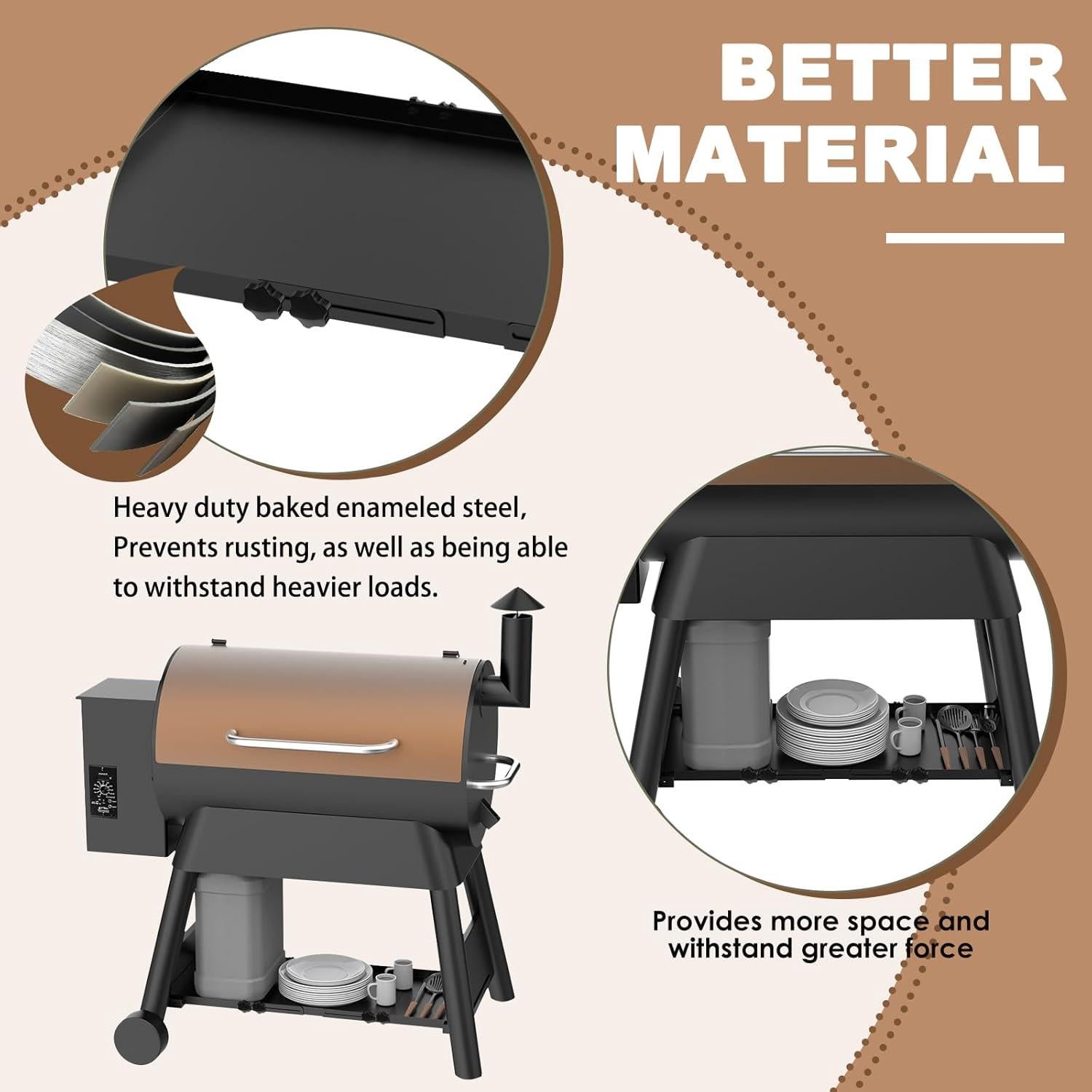 Estante de Almacenamiento para Parrilla Traeger Pro 22/575/650