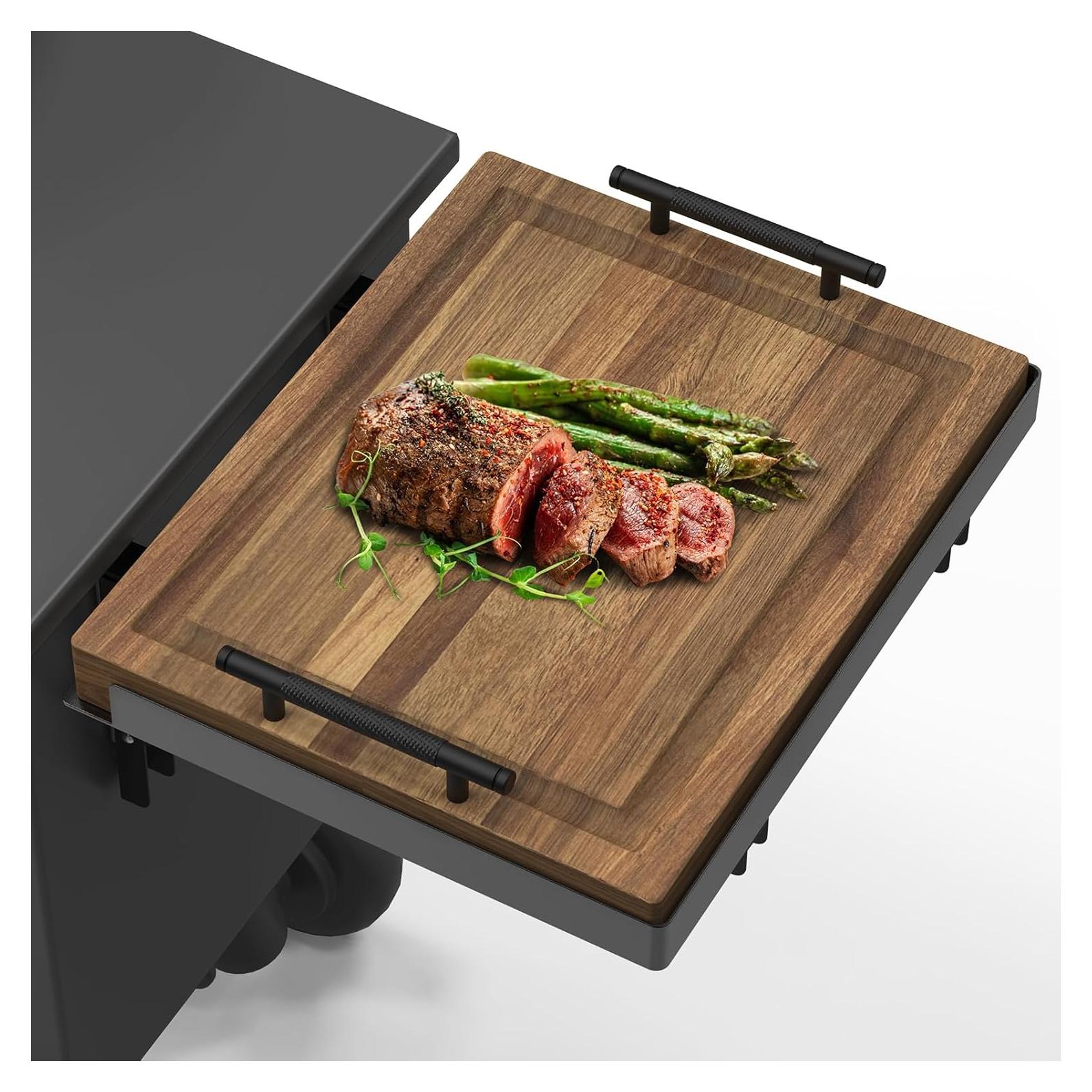 Estante Plegable para Parrilla Sirozi con Tabla de Cortar 39x30cm