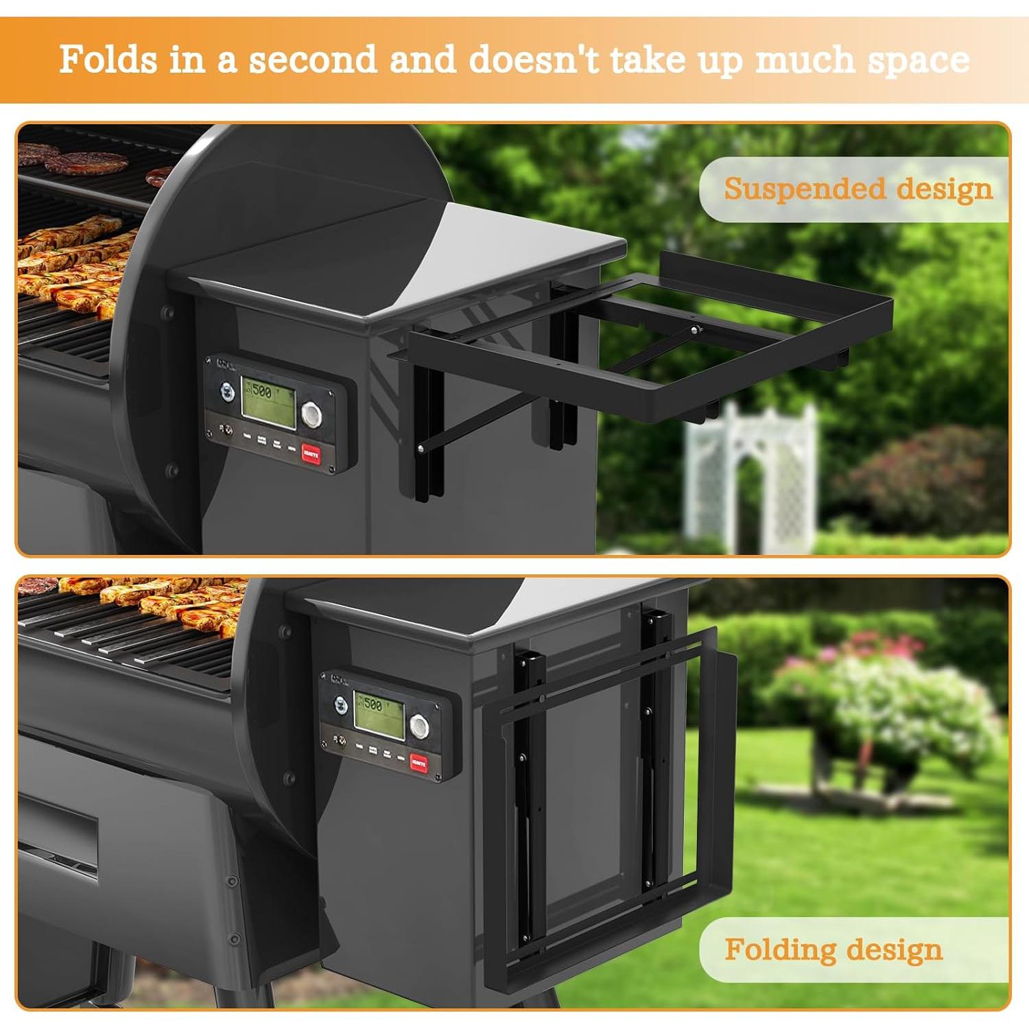 Estante Plegable para Parrilla Sirozi con Tabla de Cortar 39x30cm