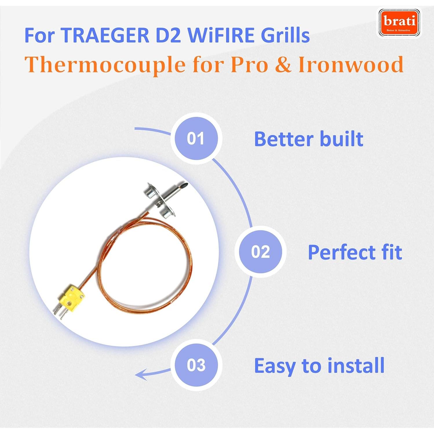 Sonda Termopar Traeger KIT0422 para Parrillas D2 Pro e Ironwood