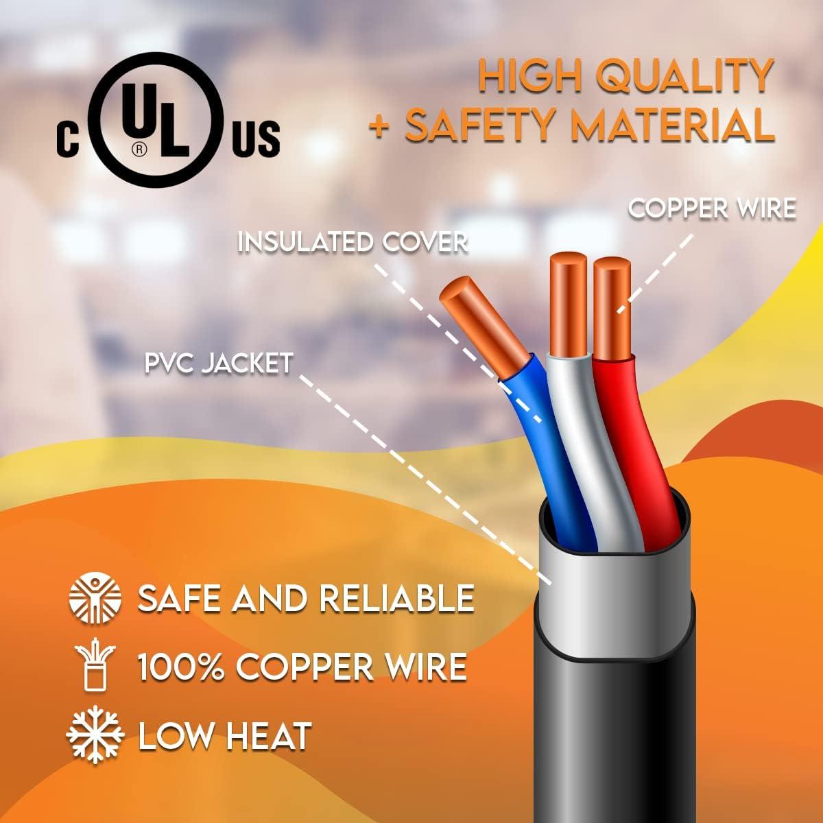 Cable de Alimentación 6 pies Ceybo para Estufas Rey y Traeger