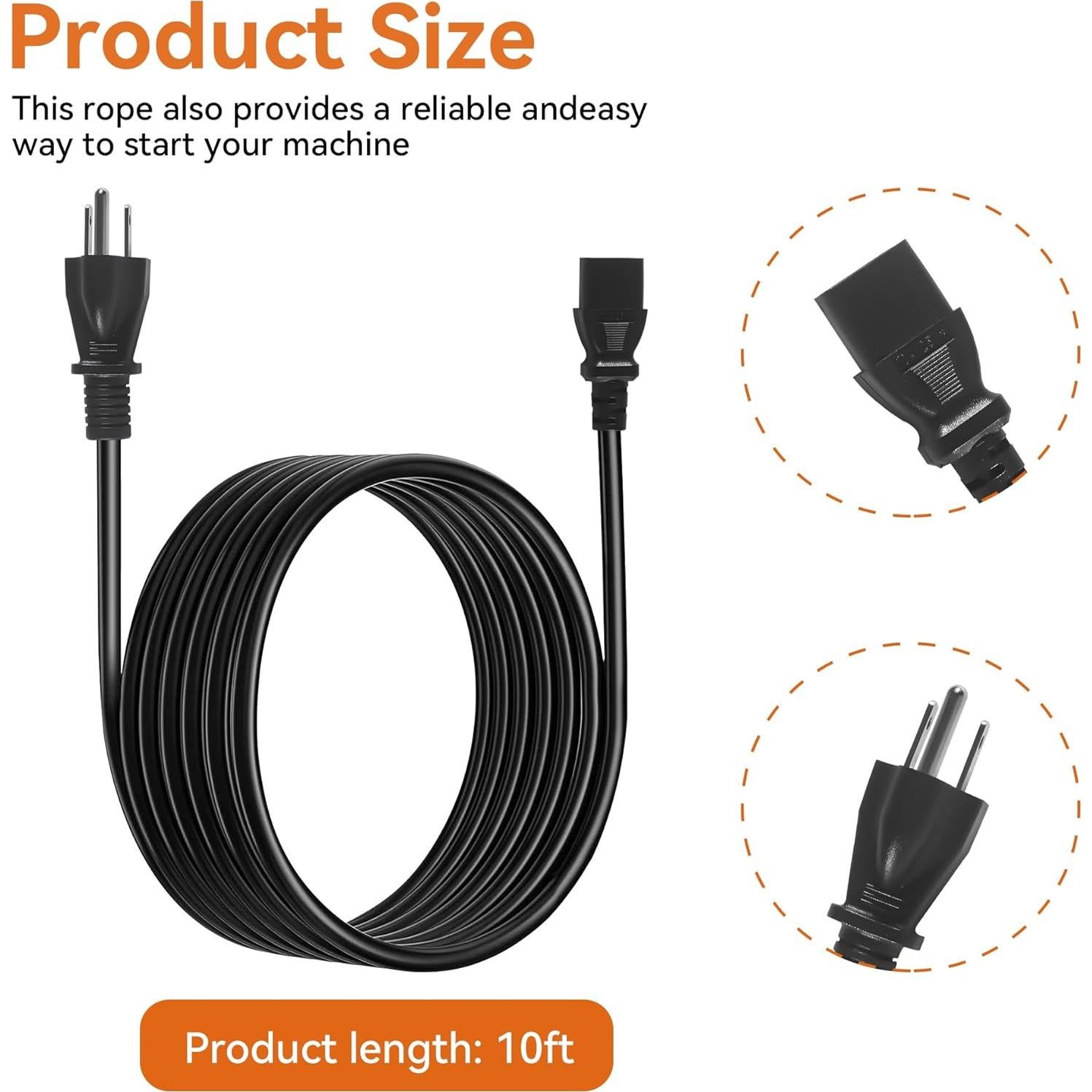 Cable de Alimentación 3 Clavijas 3m para Parrillas Traeger