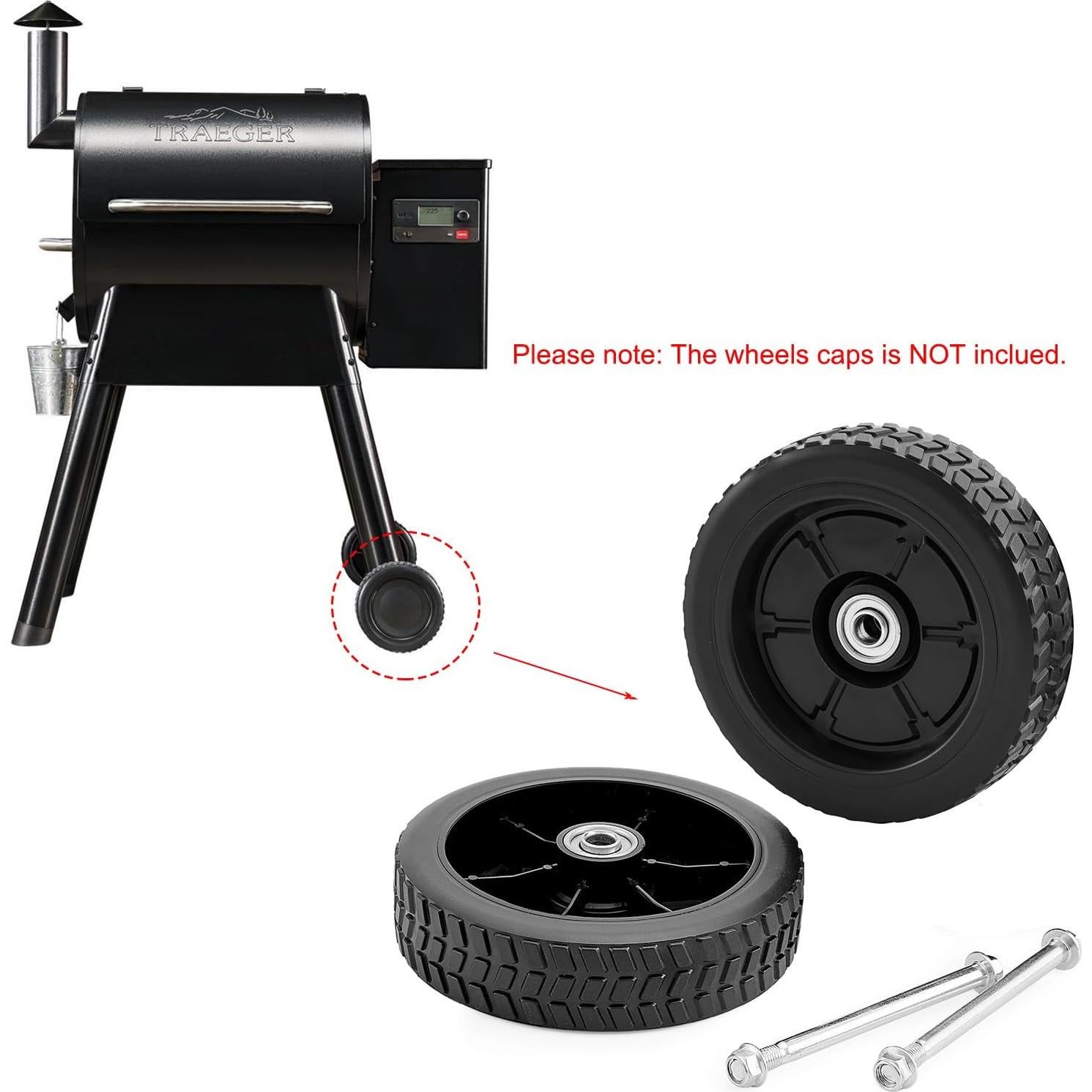 Ruedas de Reemplazo Oklagarden 7" para Grill Traeger KIT0138