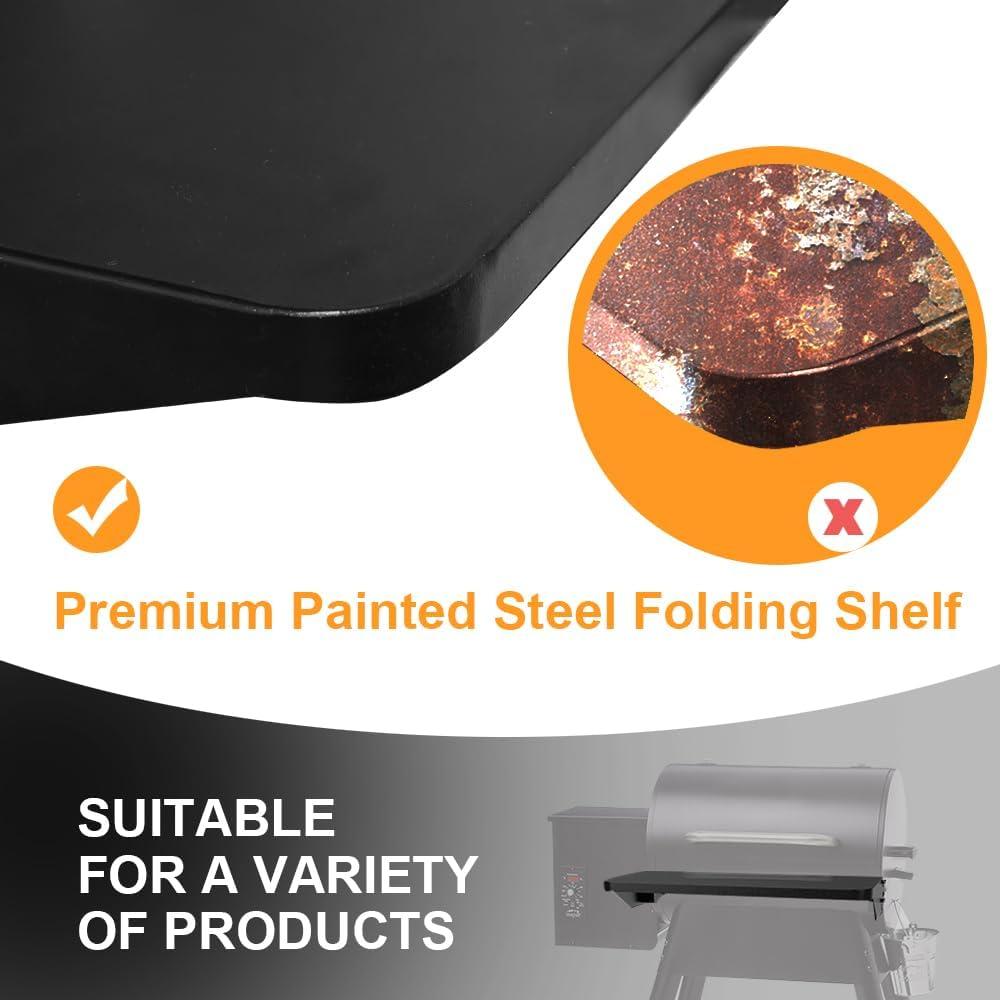 Estante Frontal Plegable Moriintl para Parrilla Traeger 63.5x33 cm