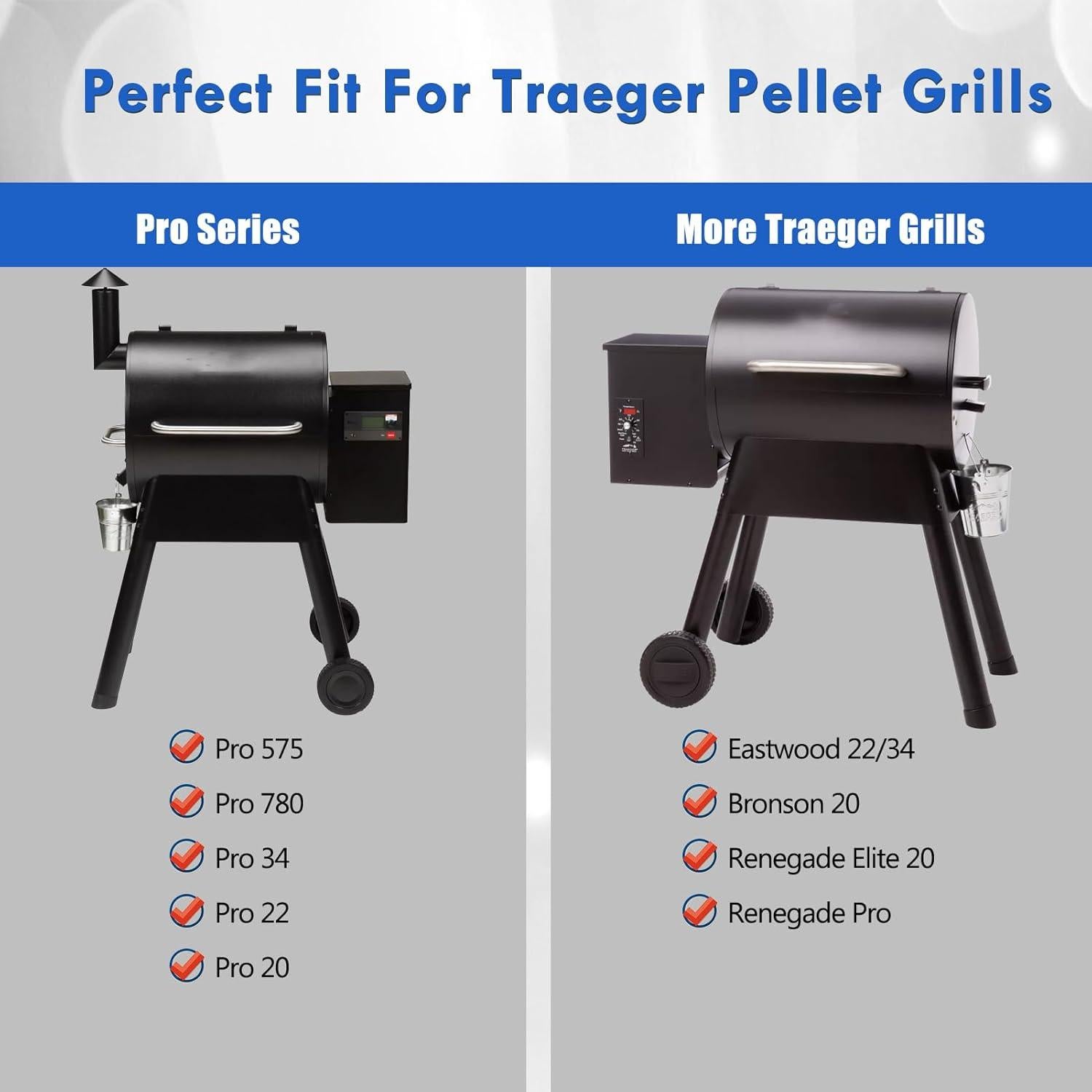 Ruedas de Repuesto Grillflame 7" para Parrillas Traeger Pro