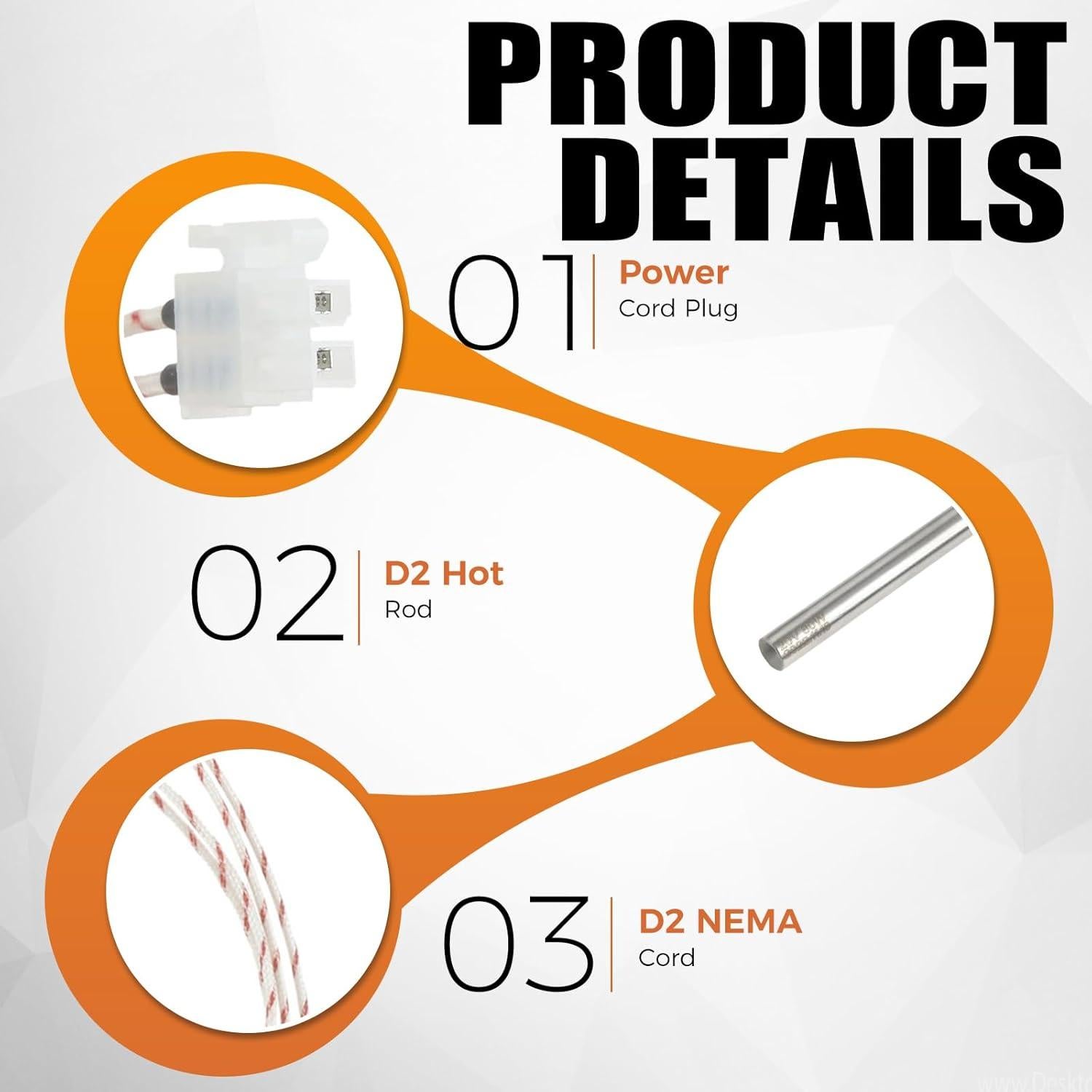 Kit Reemplazo Encendedor Hot Rod Traeger KIT0255 D2 20V 80W