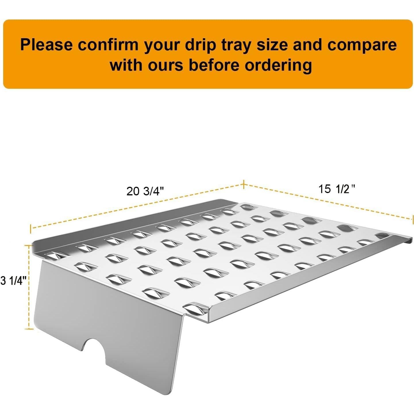 LS'BABQ Grill Drip Tray for Camp Chef 24 Series Pellet Grills,SmokePro SG 24,STX 24,Drip Pan Heat Baffle Replacements Parts for Traeger Pro 20 22 575 Series