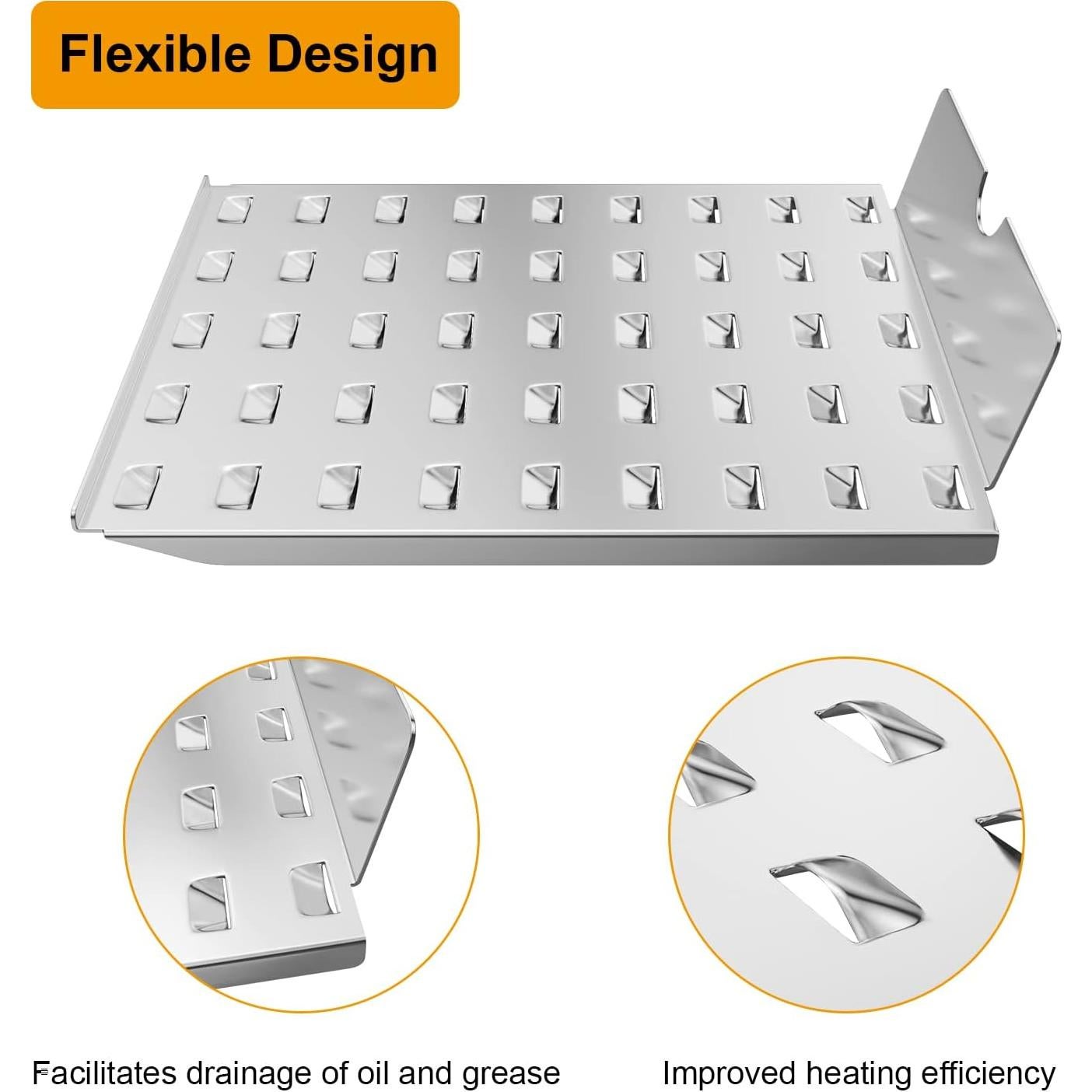 LS'BABQ Grill Drip Tray for Camp Chef 24 Series Pellet Grills,SmokePro SG 24,STX 24,Drip Pan Heat Baffle Replacements Parts for Traeger Pro 20 22 575 Series