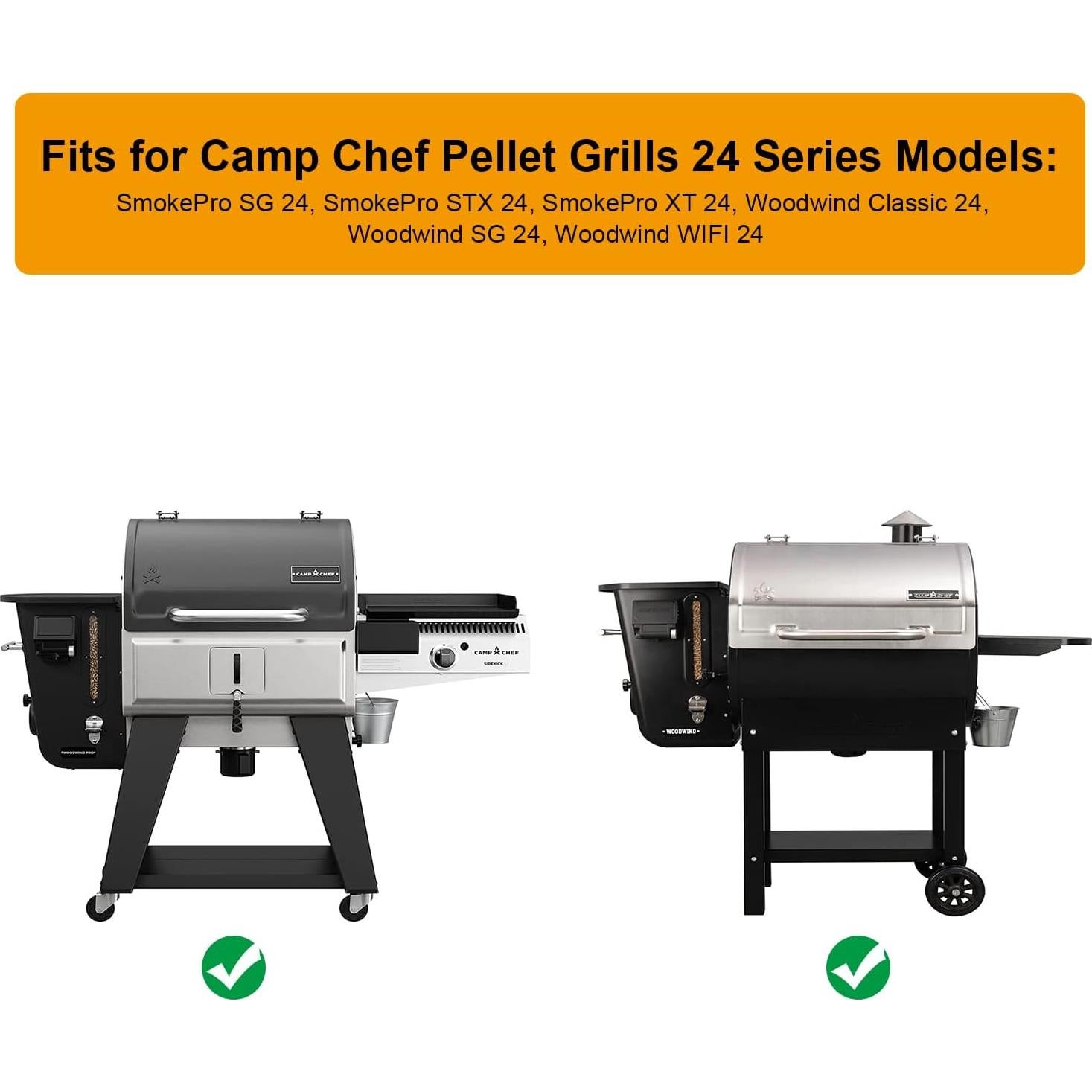 LS'BABQ Grill Drip Tray for Camp Chef 24 Series Pellet Grills,SmokePro SG 24,STX 24,Drip Pan Heat Baffle Replacements Parts for Traeger Pro 20 22 575 Series