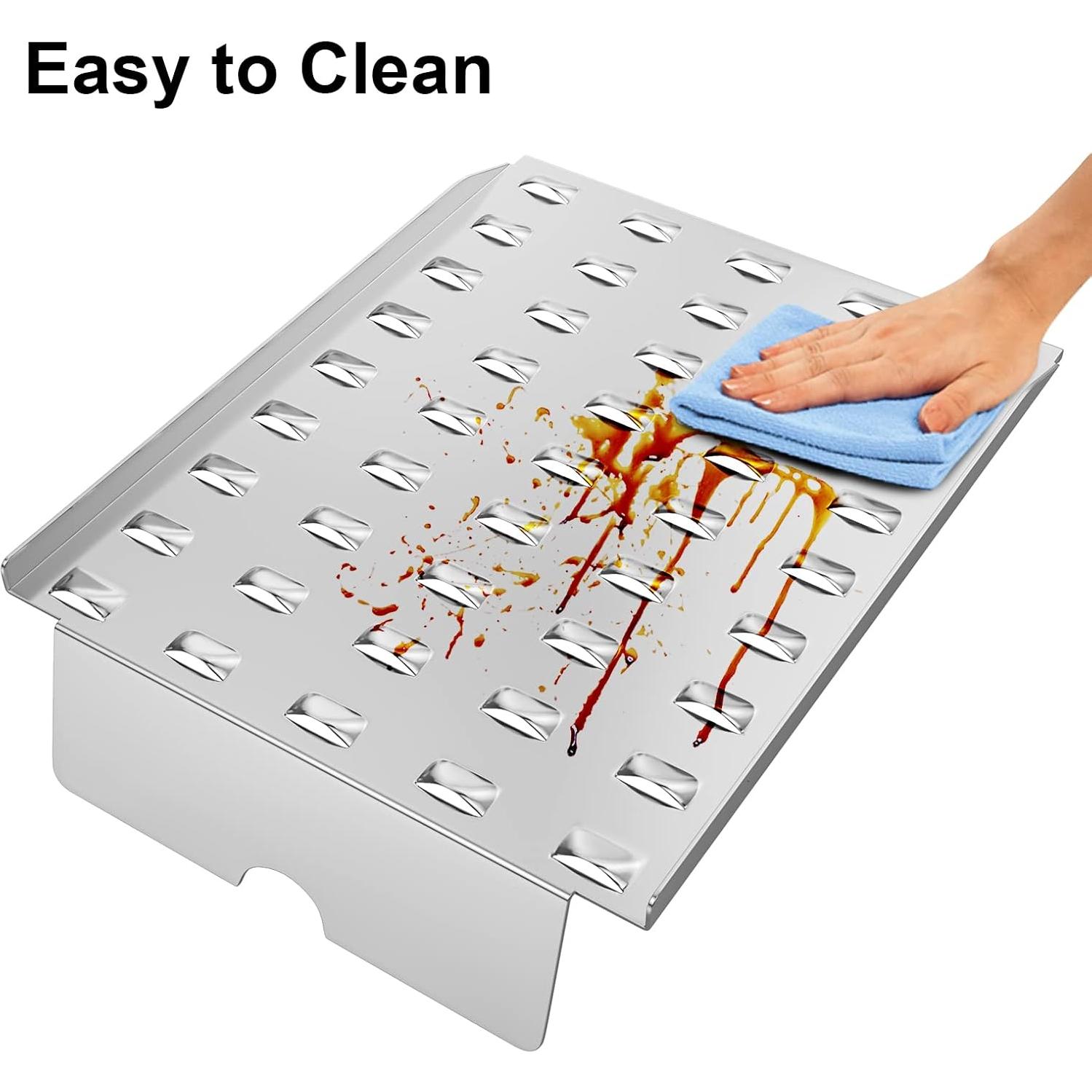 LS'BABQ Grill Drip Tray for Camp Chef 24 Series Pellet Grills,SmokePro SG 24,STX 24,Drip Pan Heat Baffle Replacements Parts for Traeger Pro 20 22 575 Series