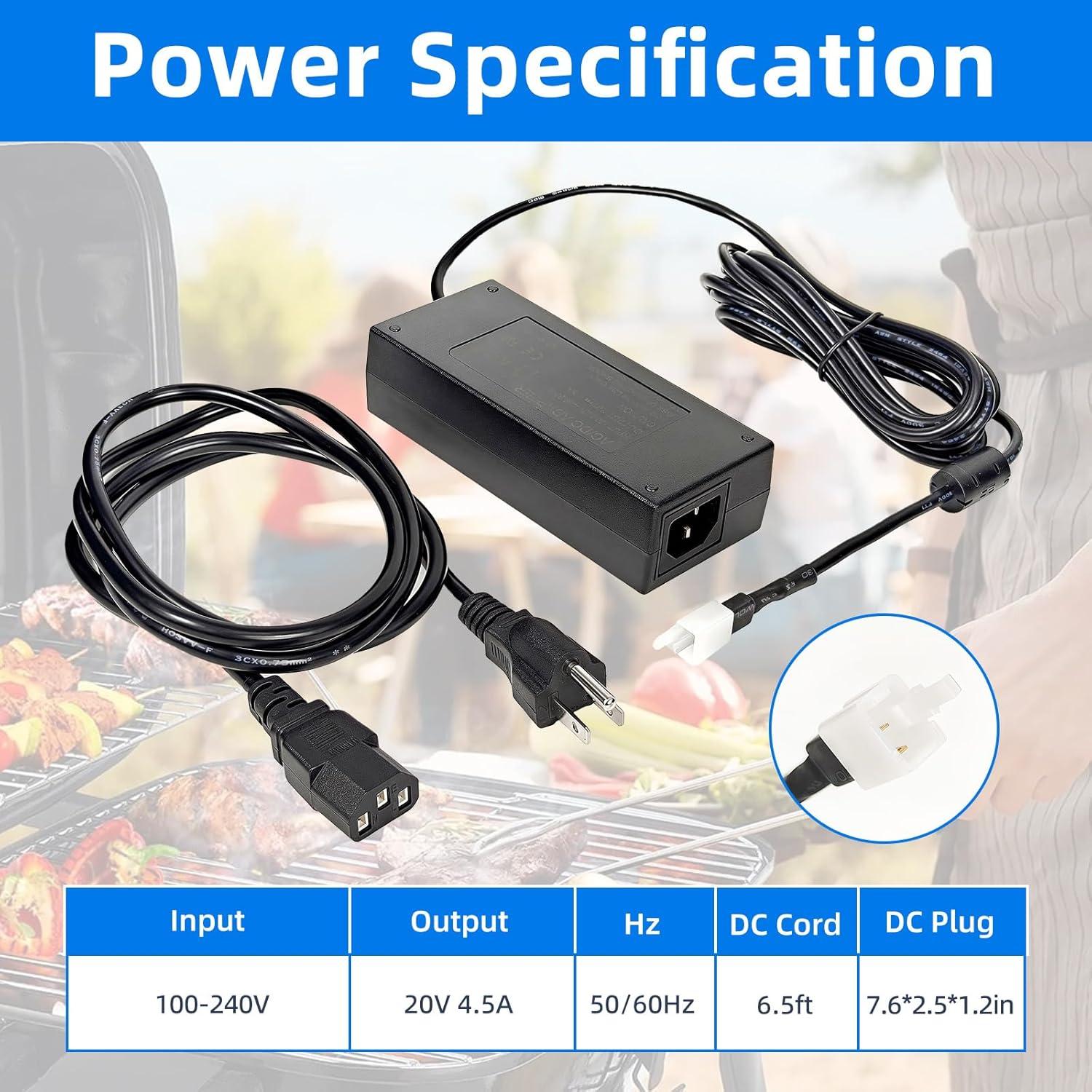 Adaptador de Poder 20V 4.5A Ousaly para Traeger Pro y más