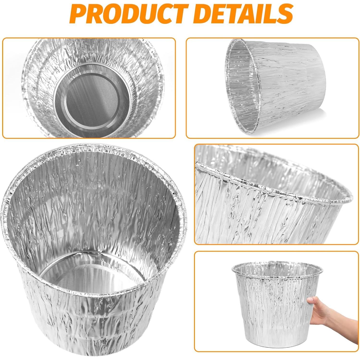 30 Forros de Cubo de Grasa Aluminio Ethanberg para Parrillas