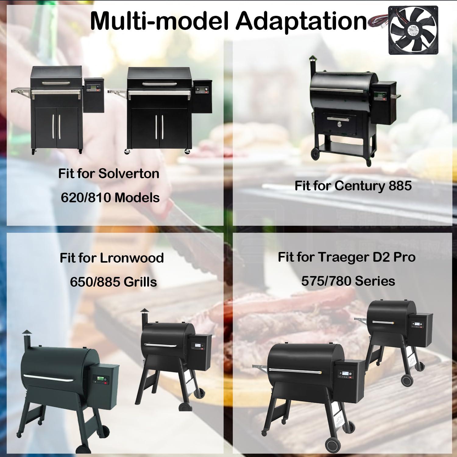 Motor de Ventilador de Inducción WKBQB KIT0411 12V 0.86A para Parrillas Traeger