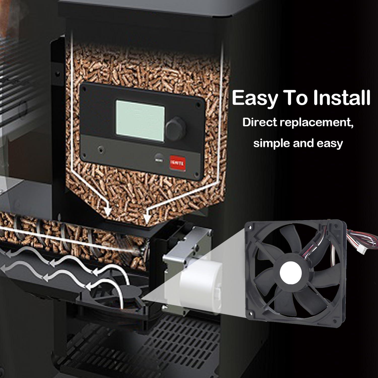 Motor de Ventilador de Inducción WKBQB KIT0411 12V 0.86A para Parrillas Traeger