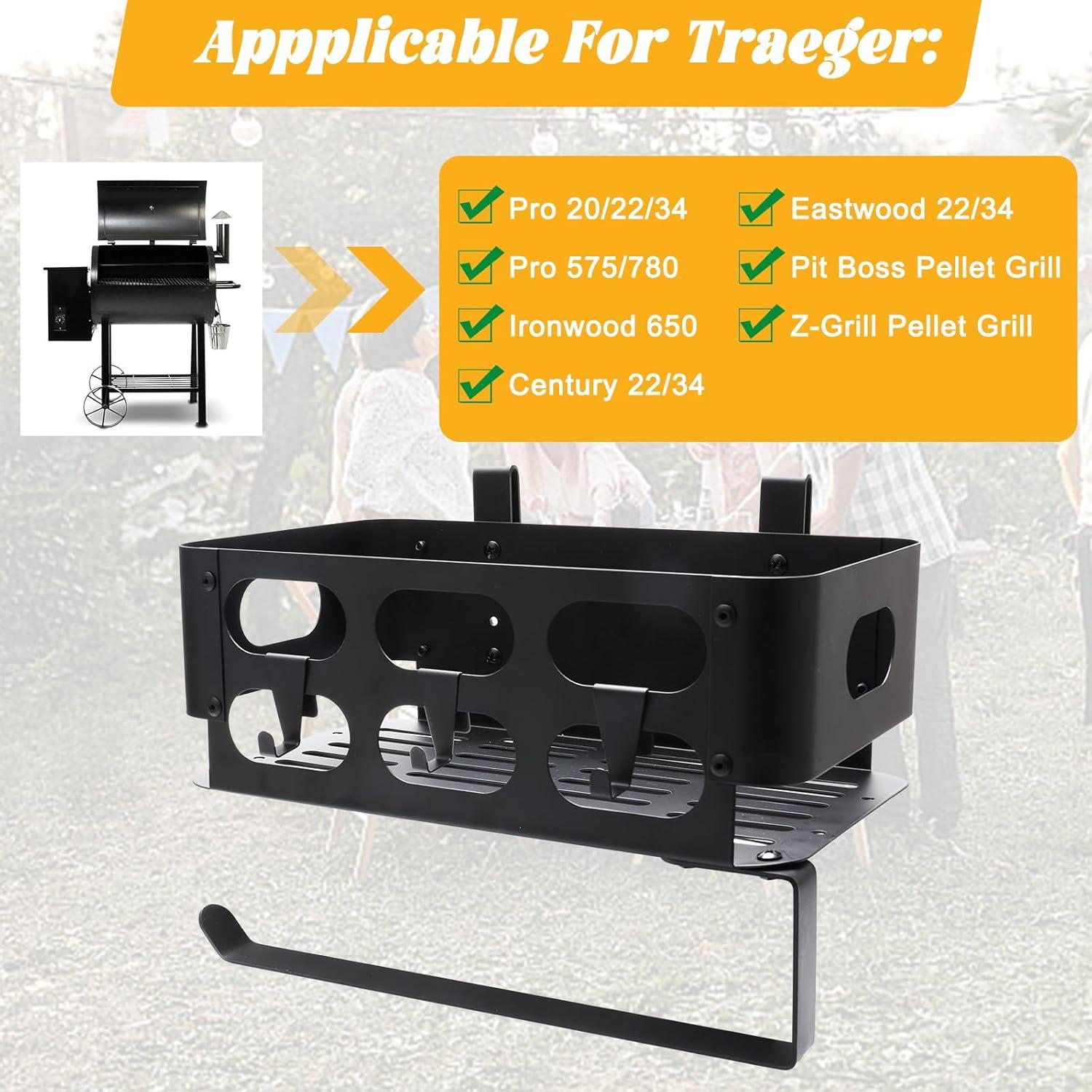 Bin de Almacenamiento para Parrillas Traeger con Ganchos