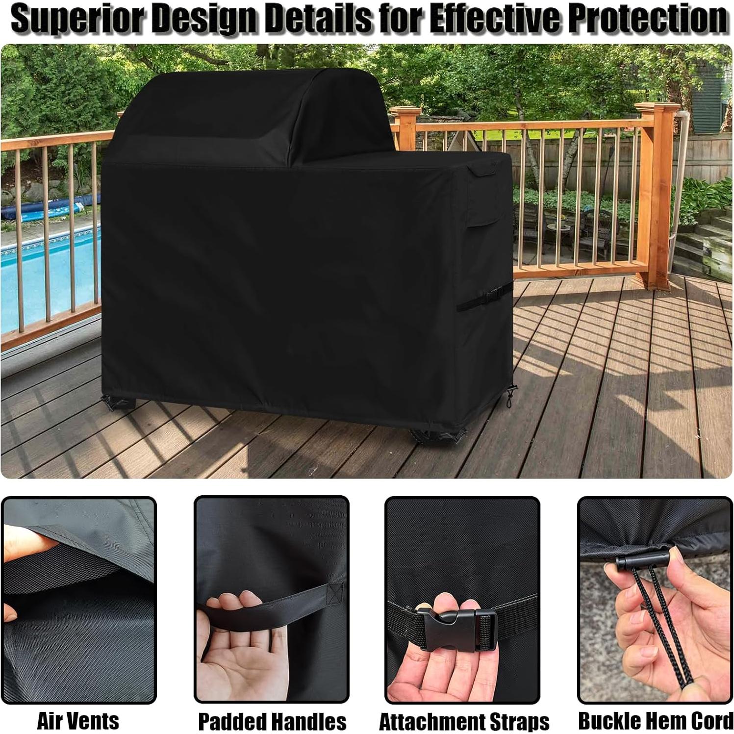 Funda para Parrilla Traeger Woodridge 600D Impermeable Negra