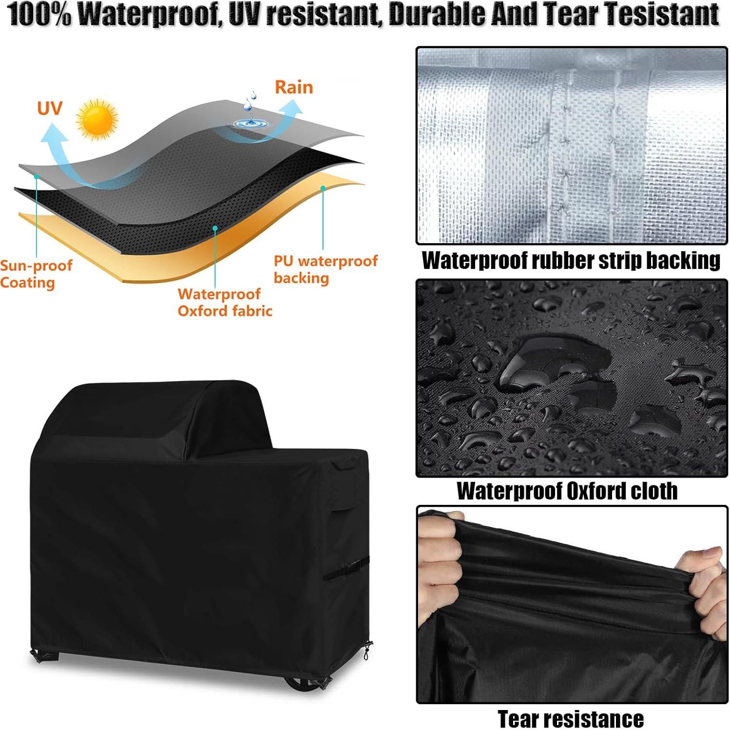 Funda para Parrilla Traeger Woodridge 600D Impermeable Negra