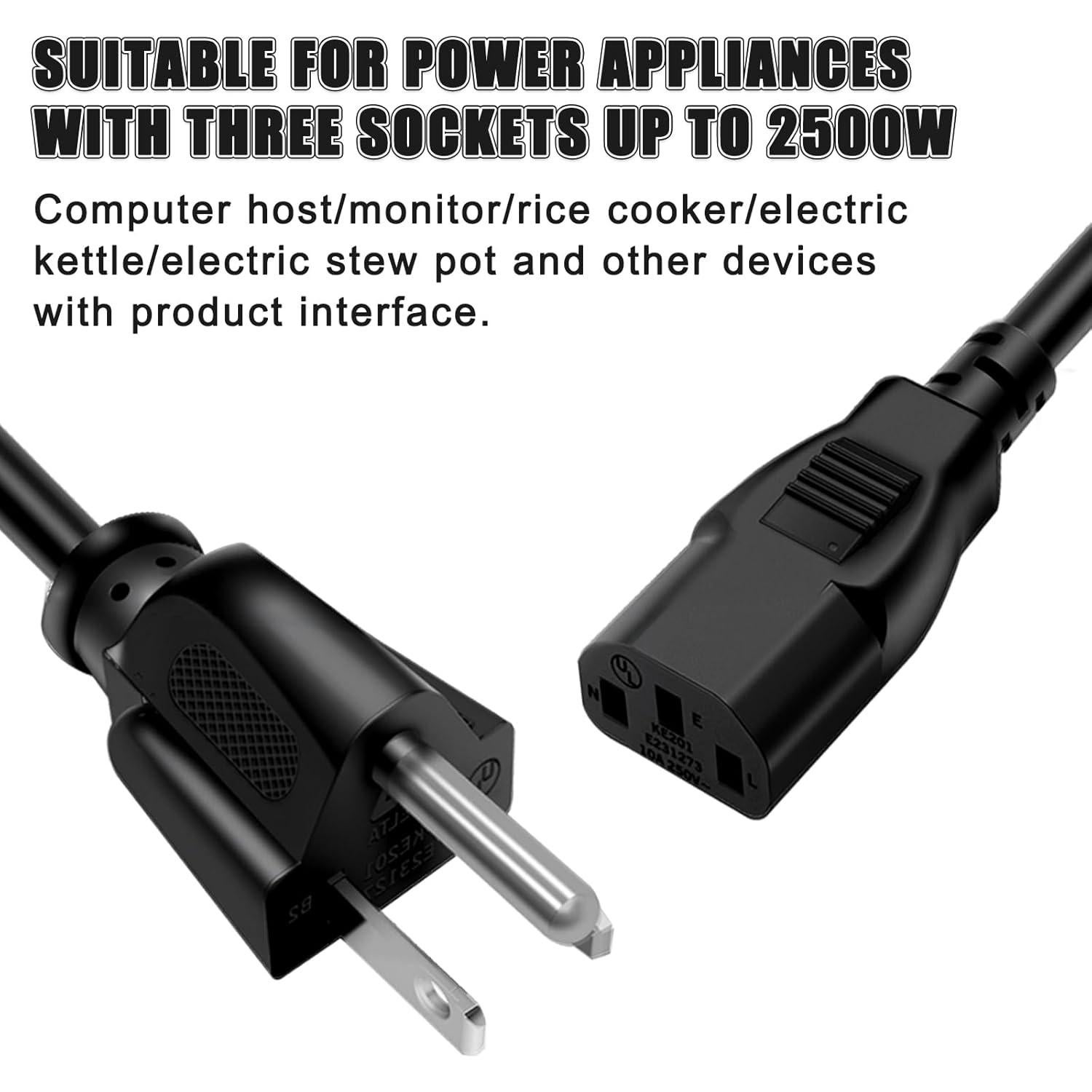 Cable de Alimentación para Parrilla de Humo de Pellet 1.83m Ethanberg