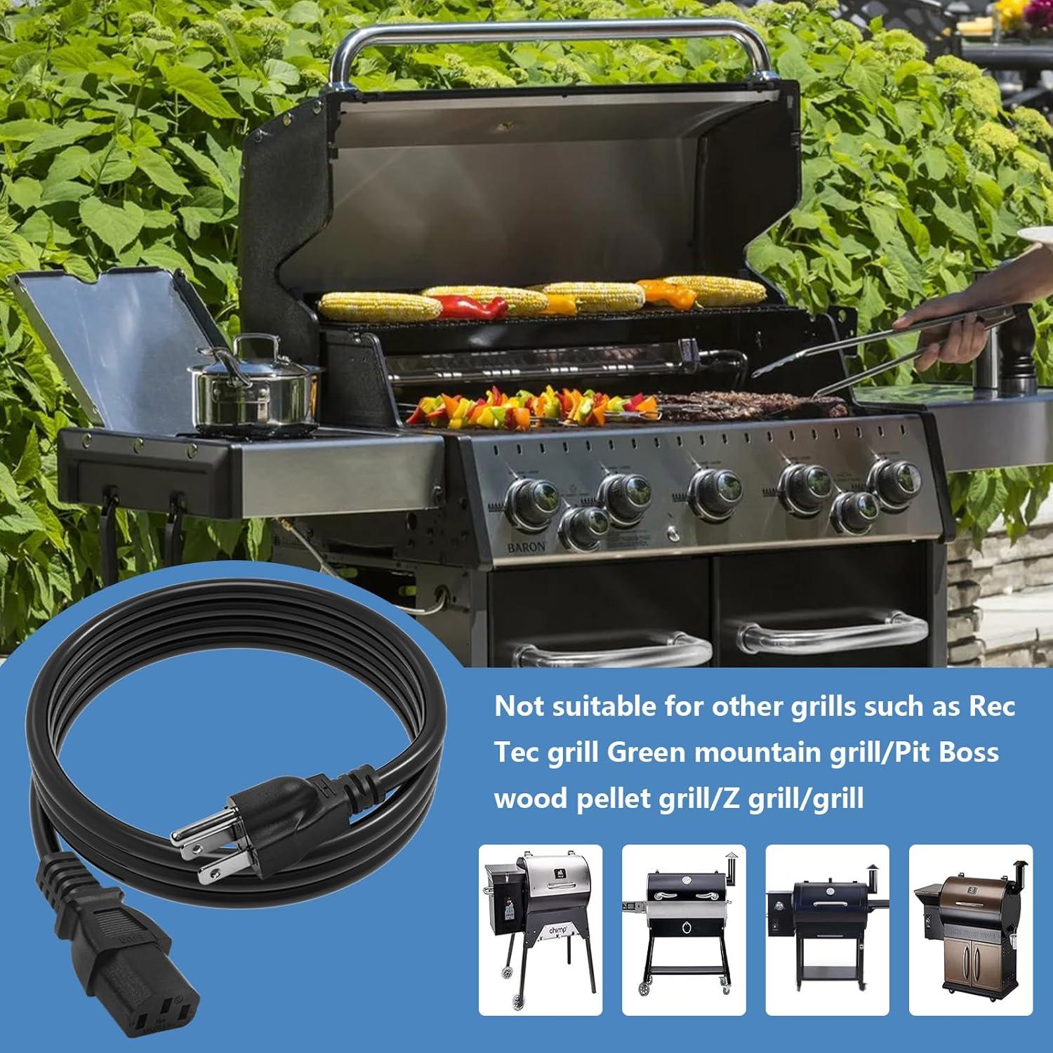 Cable de Poder Traeger 6Ft Universal 14AWG Compatible Parrillas