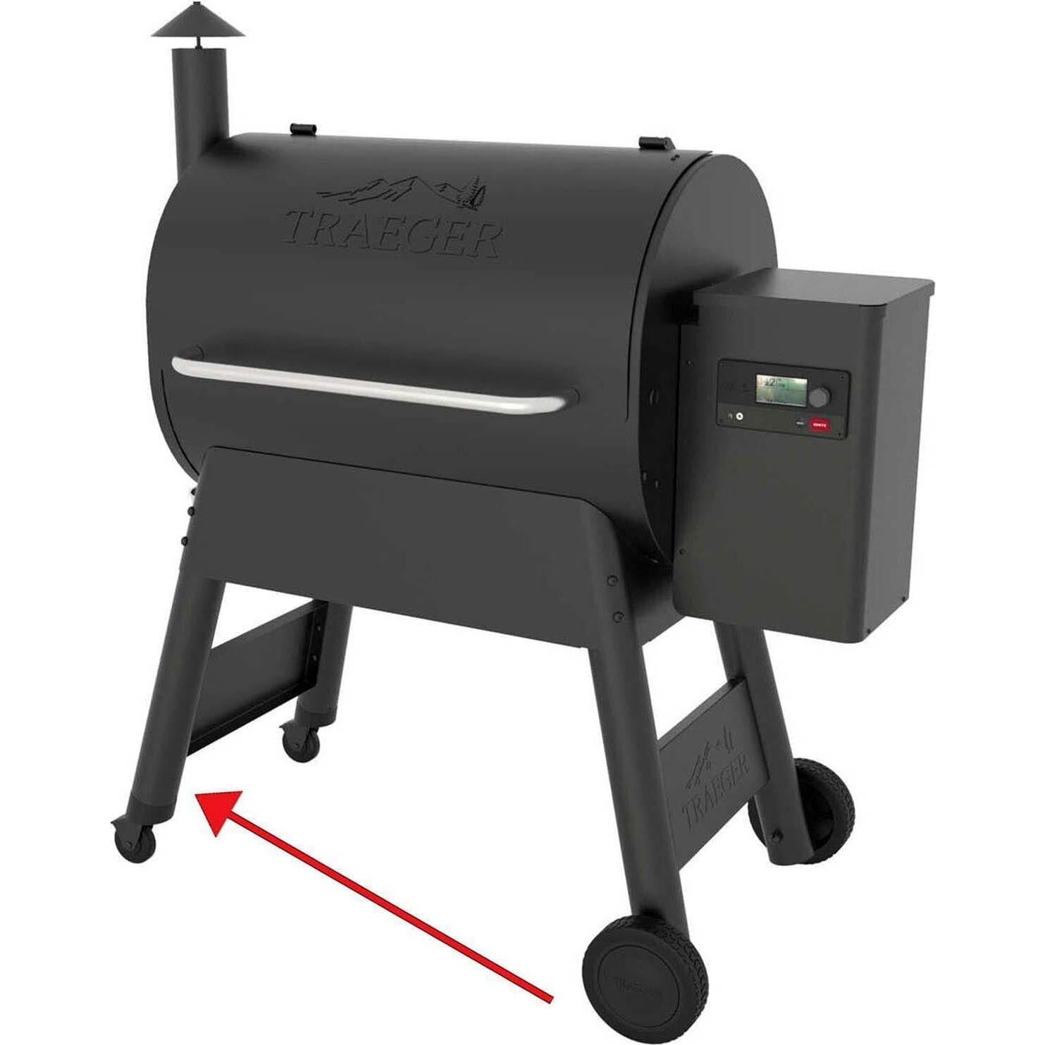 Pierna Frontal Inclinada con Rueda Traeger KIT0389 64.8 cm