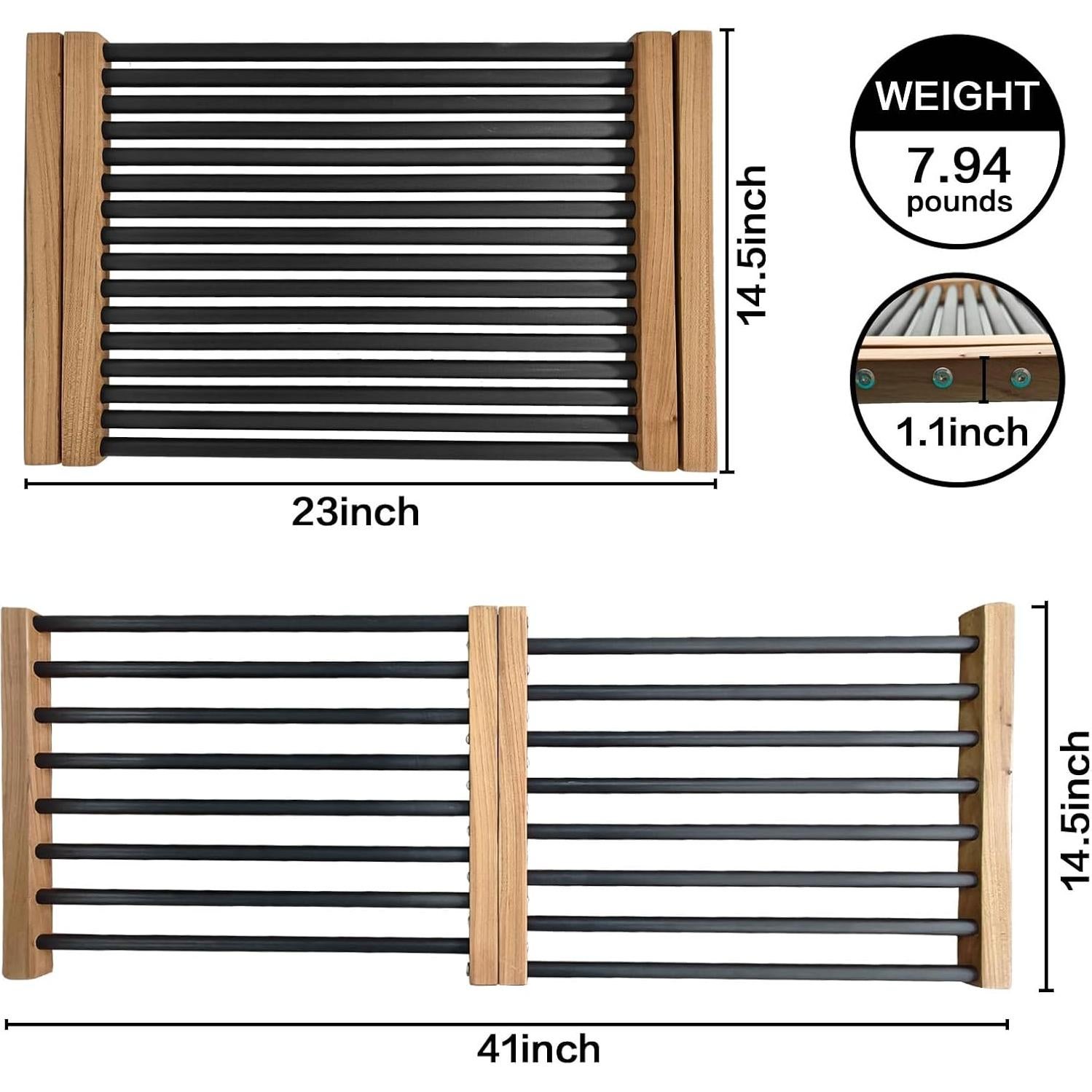 Estante Plegable Koyuioe Ajustable para Parrilla de Pellet 4.21 kg