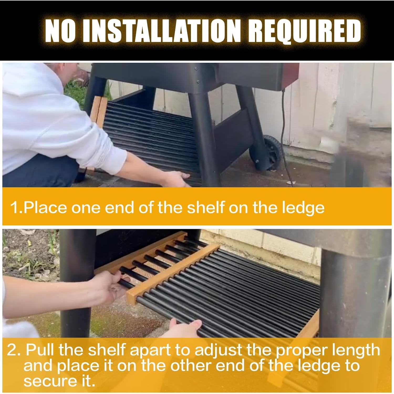 Estante Plegable Koyuioe Ajustable para Parrilla de Pellet 4.21 kg