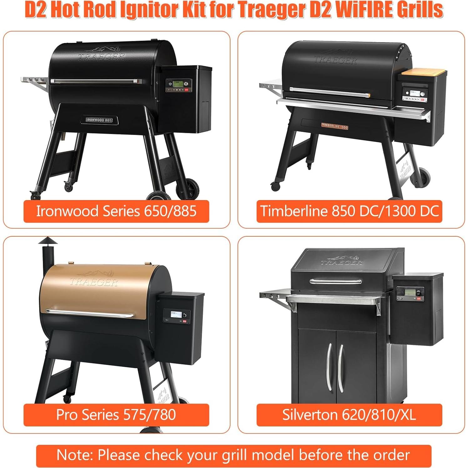 Encendedor D2 Hot Rod QuliMetal para Parrillas Traeger 80W 20V