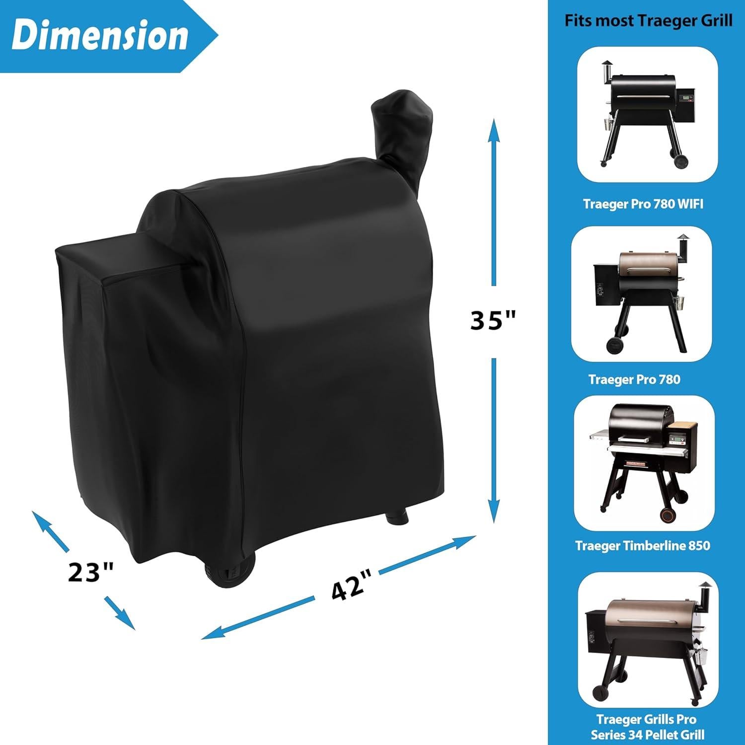 Cubierta para Parrilla ZyNolimt 600D para Traeger Pro 22/575