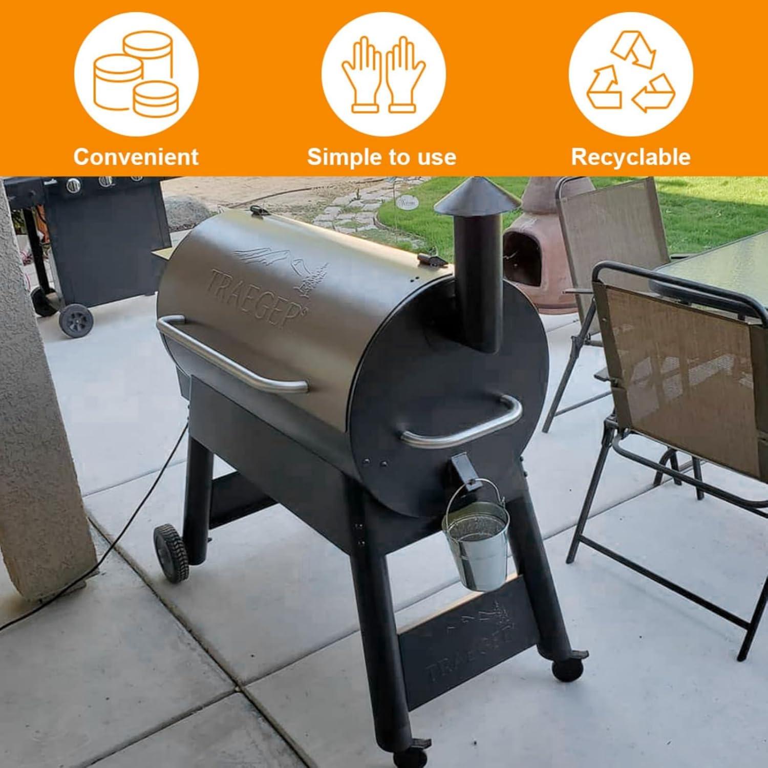 Paquete de 30 forros de bandeja de goteo Traeger BAC407