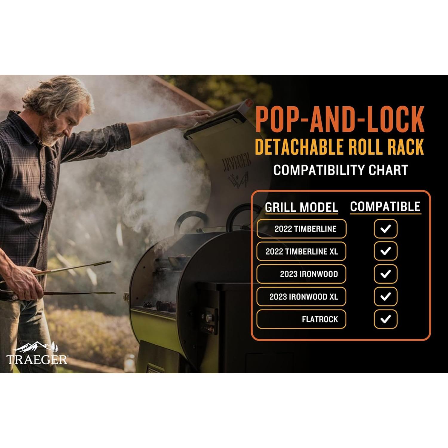 Soporte de Rollo Ajustable Traeger BAC644 para Parrilla