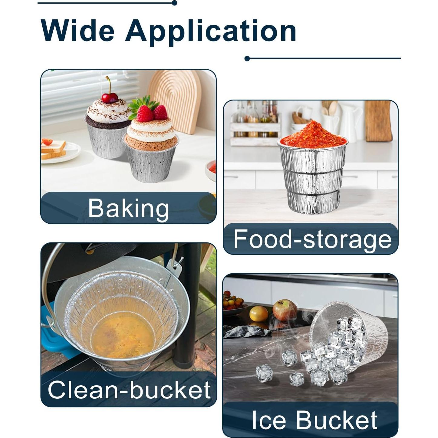 Forros de Cubo de Grasa Matchwaves 30 Pcs 12.92x13 cm para Parrilla