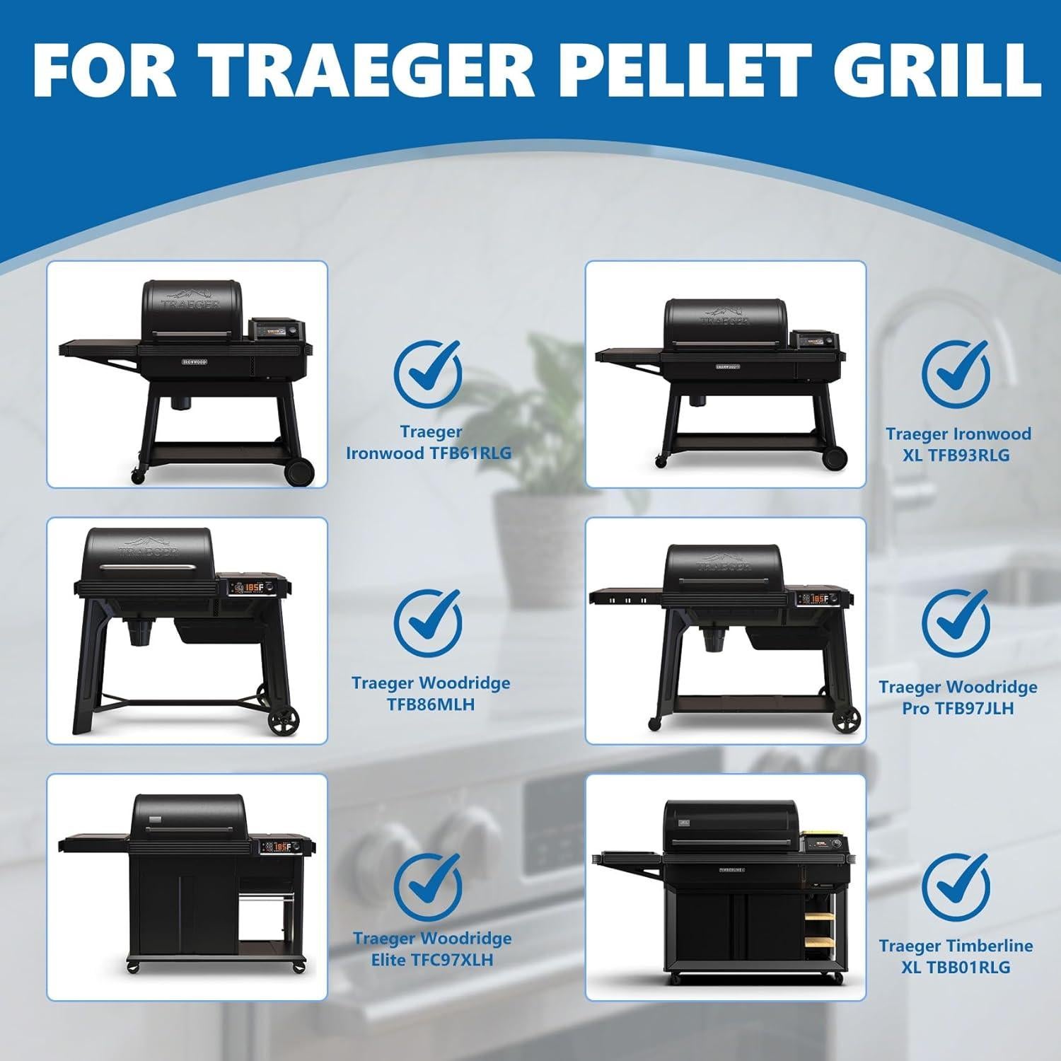 Mesa de Parrilla SafBbcue Pop-and-Lock para Traeger 50x60cm